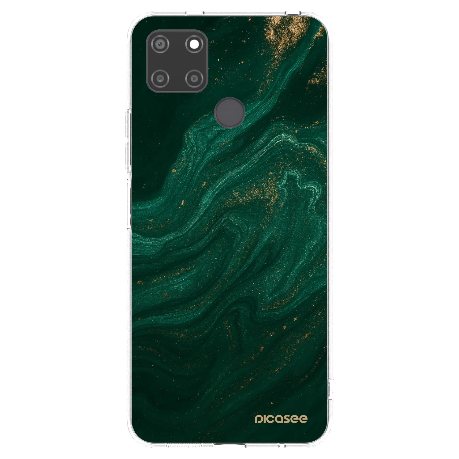 Picasee silikonska prozirna maskica za Realme C21Y - Green