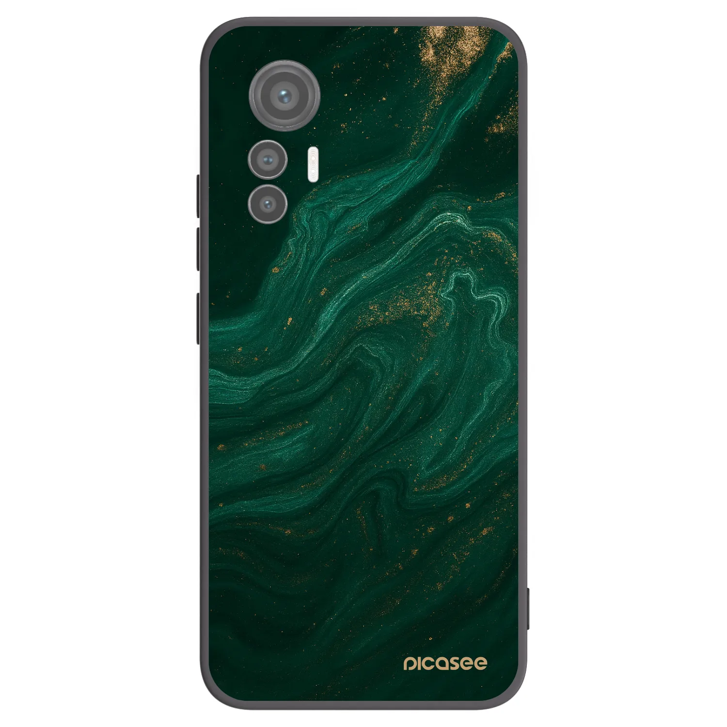 Picasee crna silikonska maskica za Xiaomi 12 Lite - Green