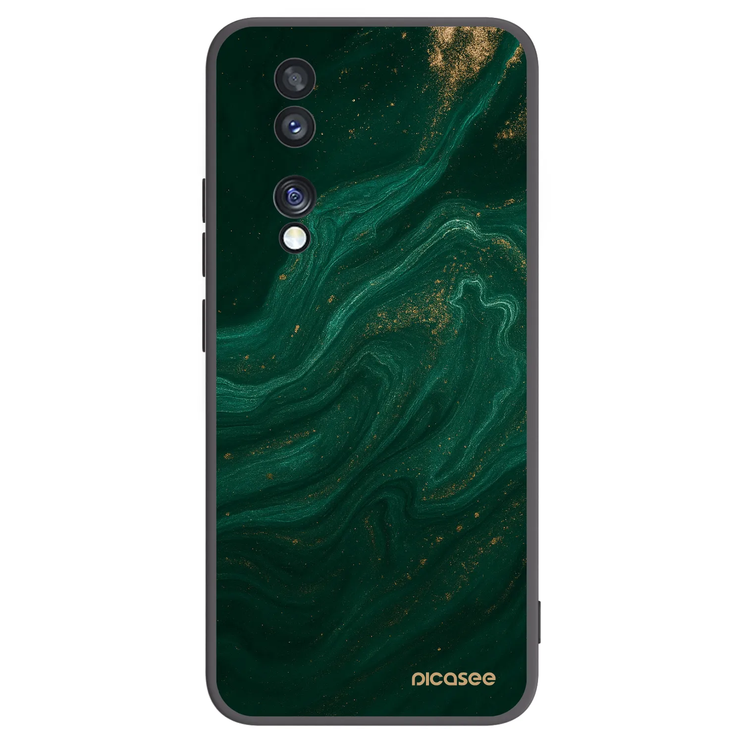 Picasee crna silikonska maskica za Honor 70 - Green