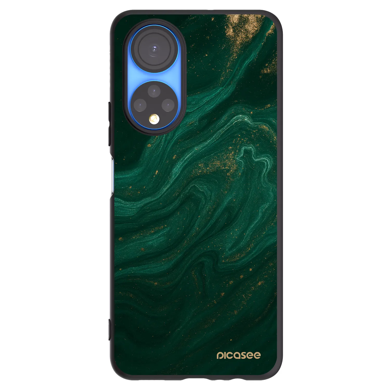 Picasee crna silikonska maskica za Honor X7 - Green