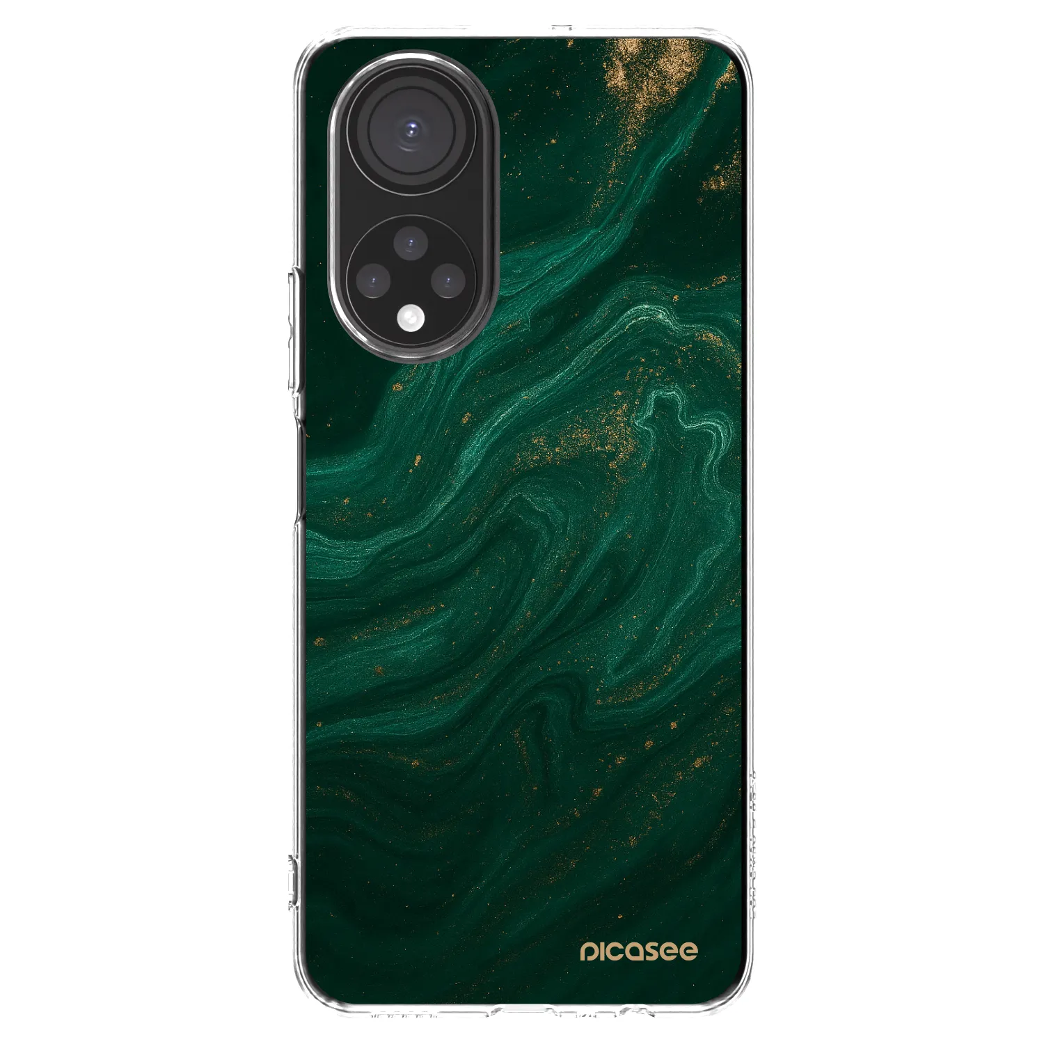 Picasee silikonska prozirna maskica za Honor X7 - Green