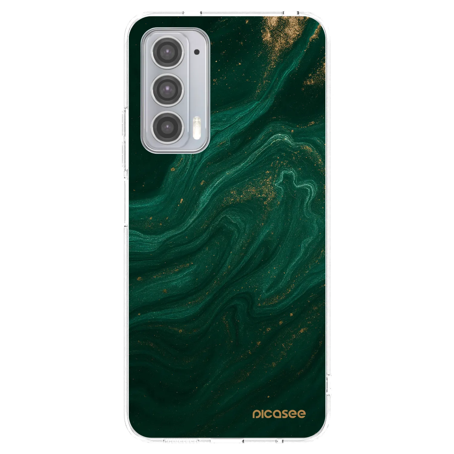 Picasee silikonska prozirna maskica za Motorola Edge 20 - Green