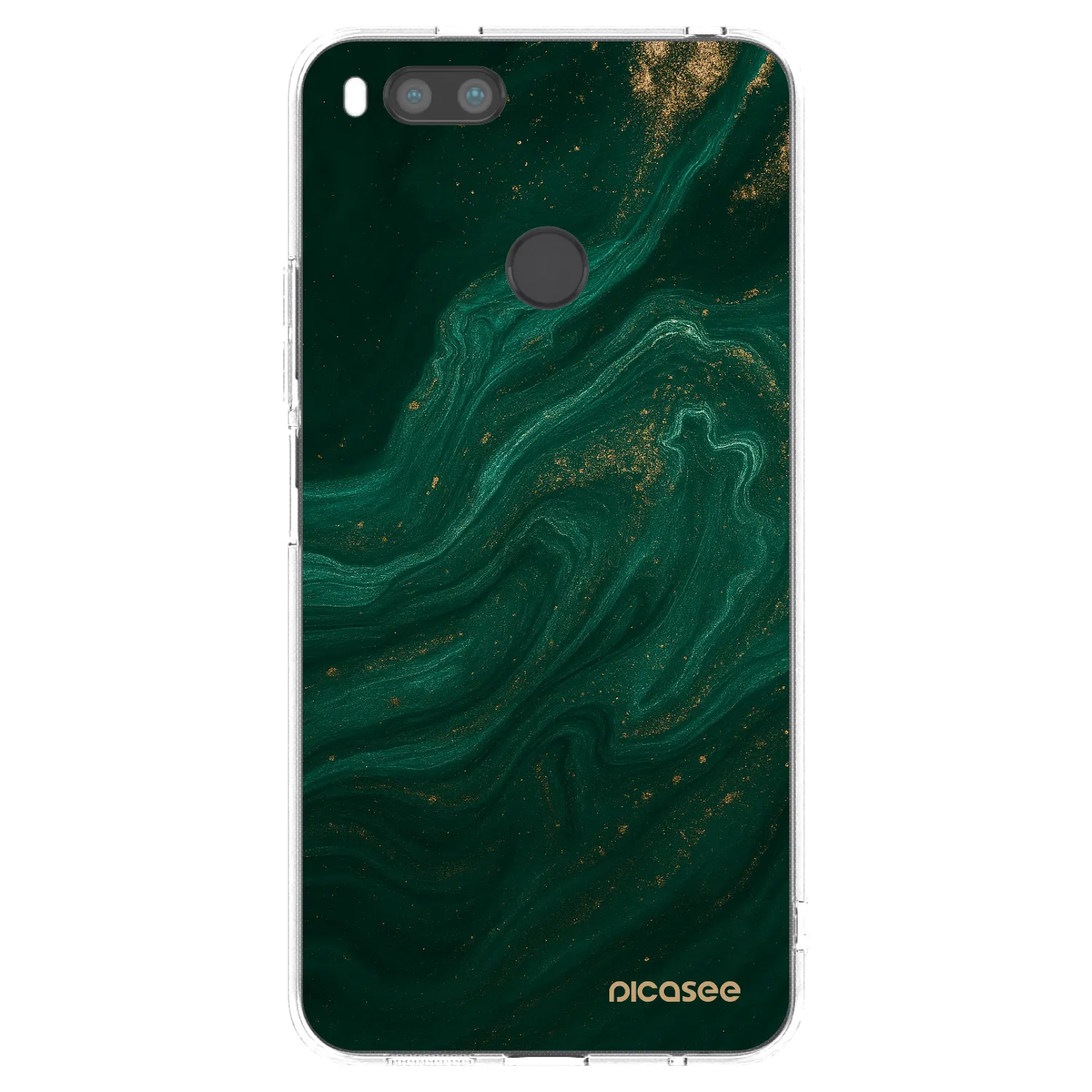 Picasee silikonska prozirna maskica za Xiaomi Redmi A1 - Green