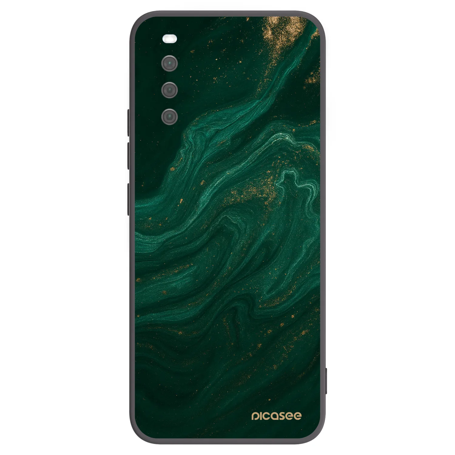 Picasee crna silikonska maskica za Sony Xperia 10 III - Green