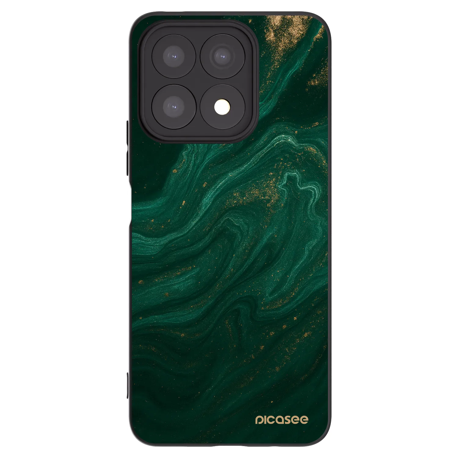 Picasee crna silikonska maskica za Honor X8a - Green
