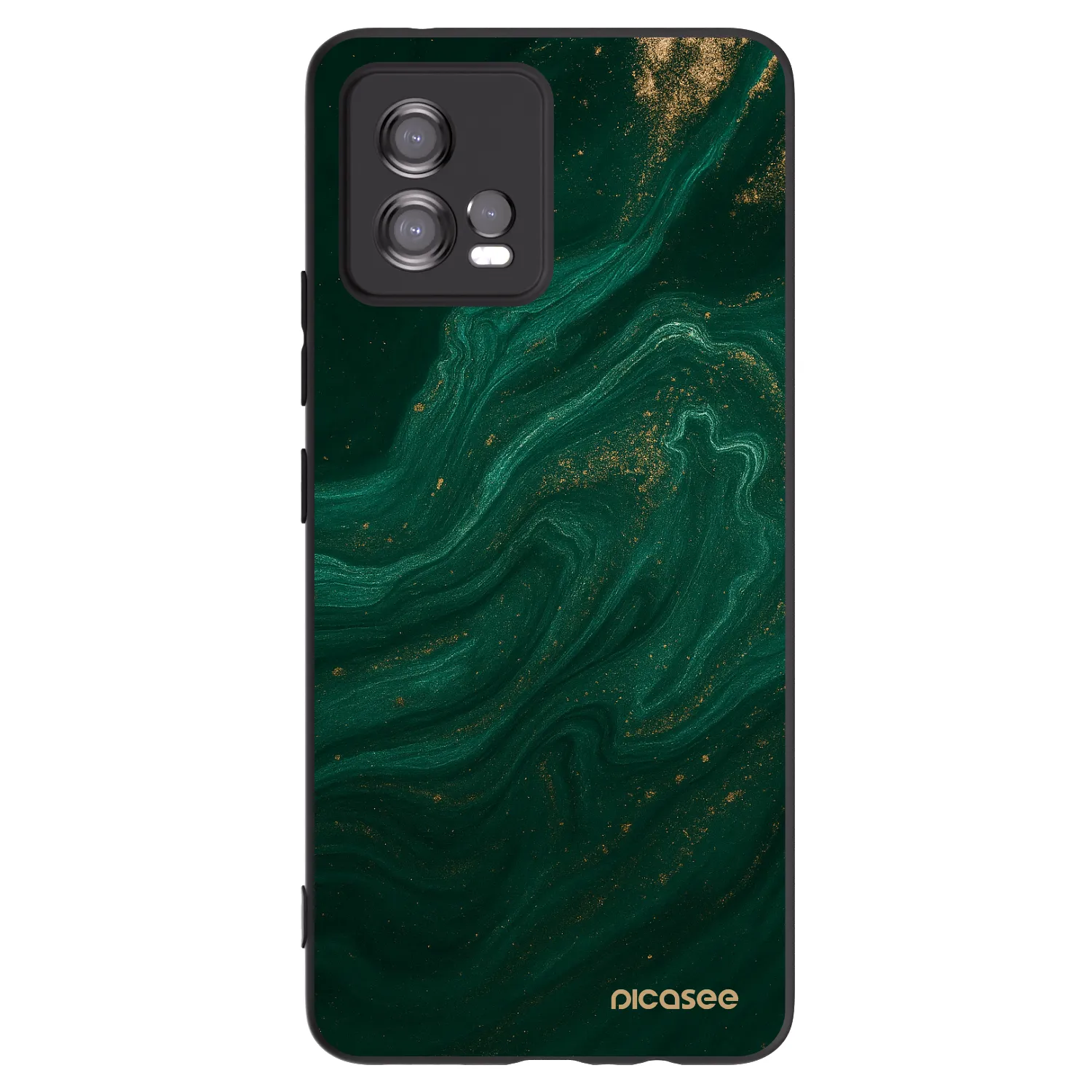 Picasee crna silikonska maskica za Motorola Moto G72 - Green