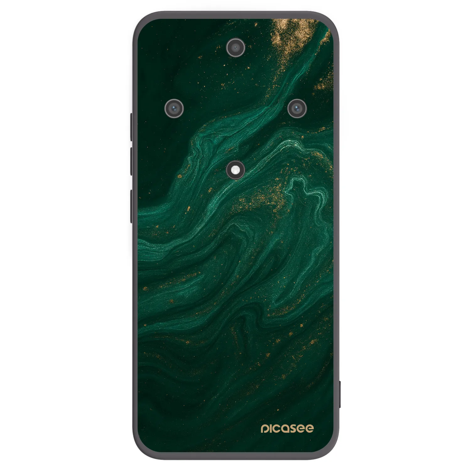 Picasee crna silikonska maskica za Honor Magic5 Lite 5G - Green