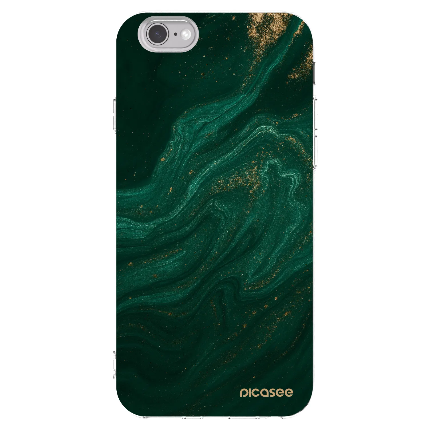 Picasee silikonska prozirna maskica za Apple iPhone 6/6S - Green