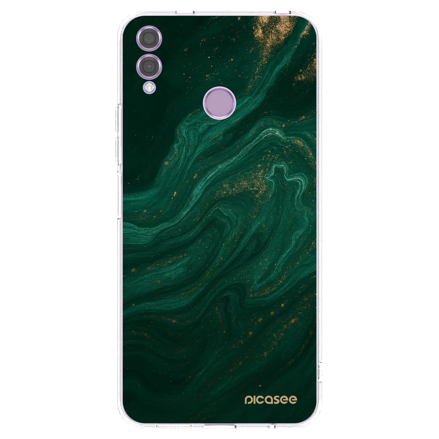 Picasee silikonska prozirna maskica za Honor 8X - Green