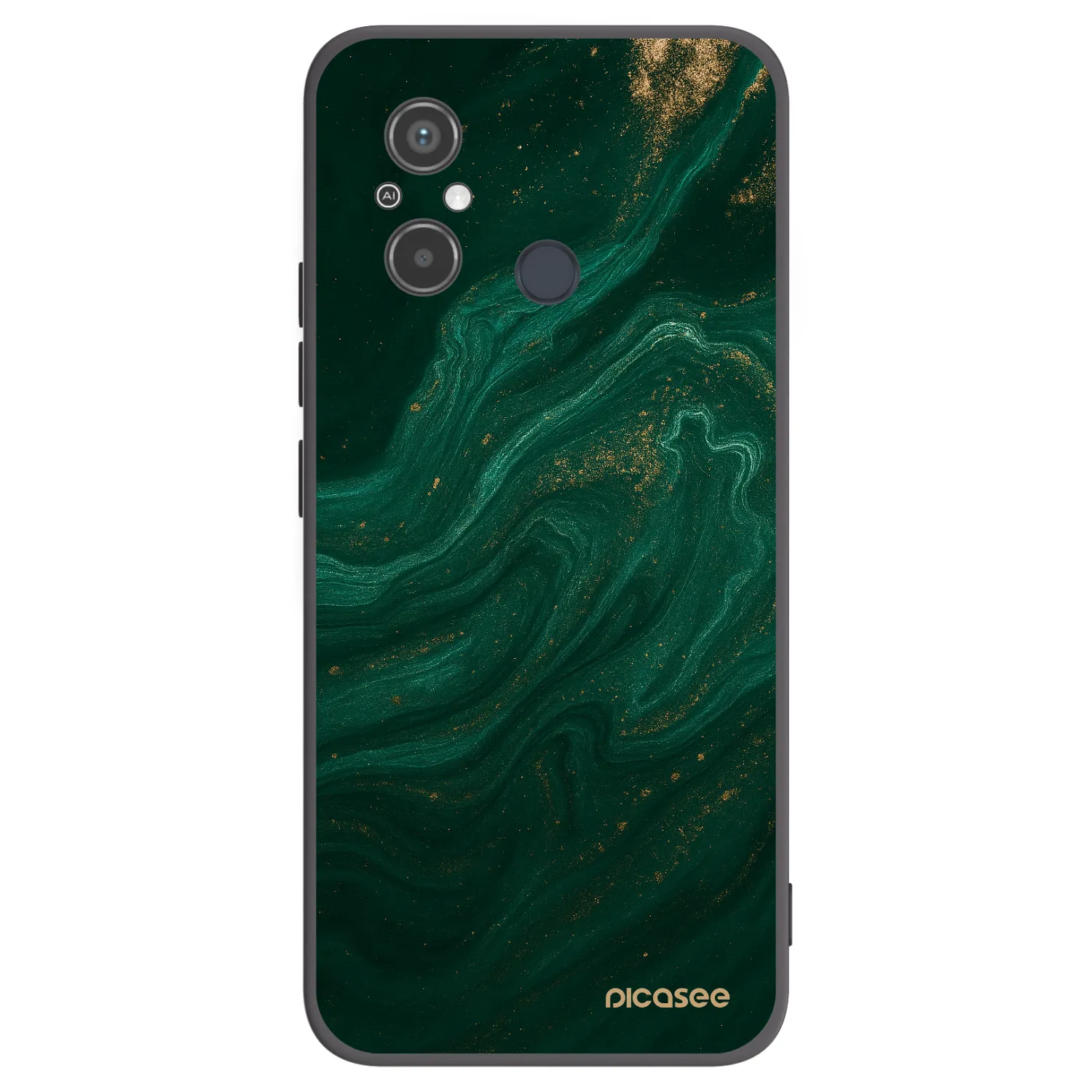 Picasee crna silikonska maskica za Xiaomi Redmi 12C - Green
