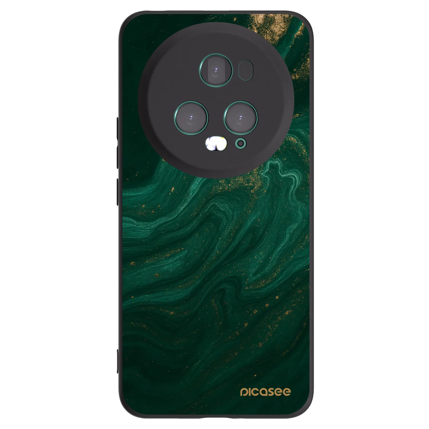 Picasee crna silikonska maskica za Honor Magic5 Pro - Green