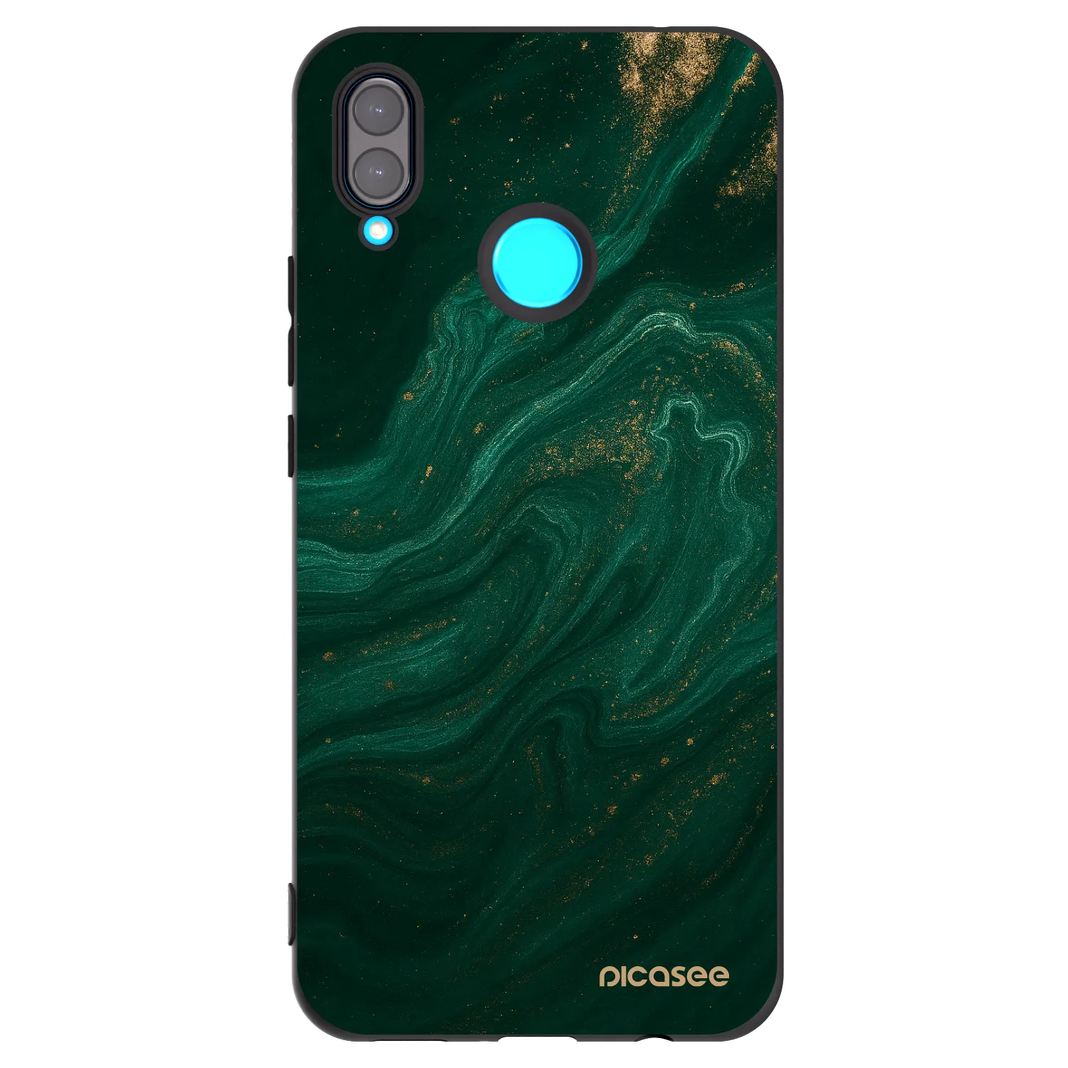 Picasee crna silikonska maskica za Huawei Nova 3 - Green