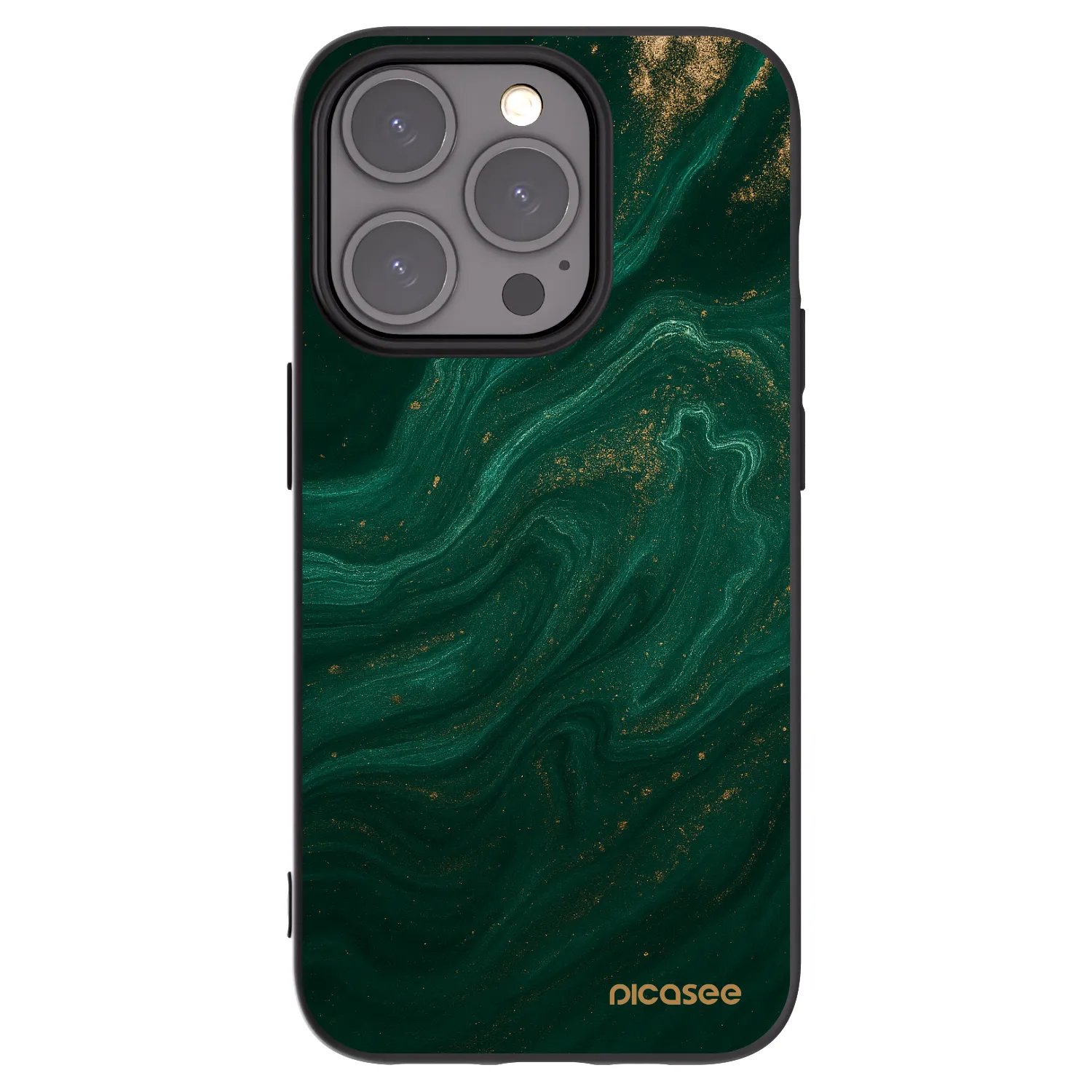 Picasee crna silikonska maskica za Apple iPhone 15 Pro - Green