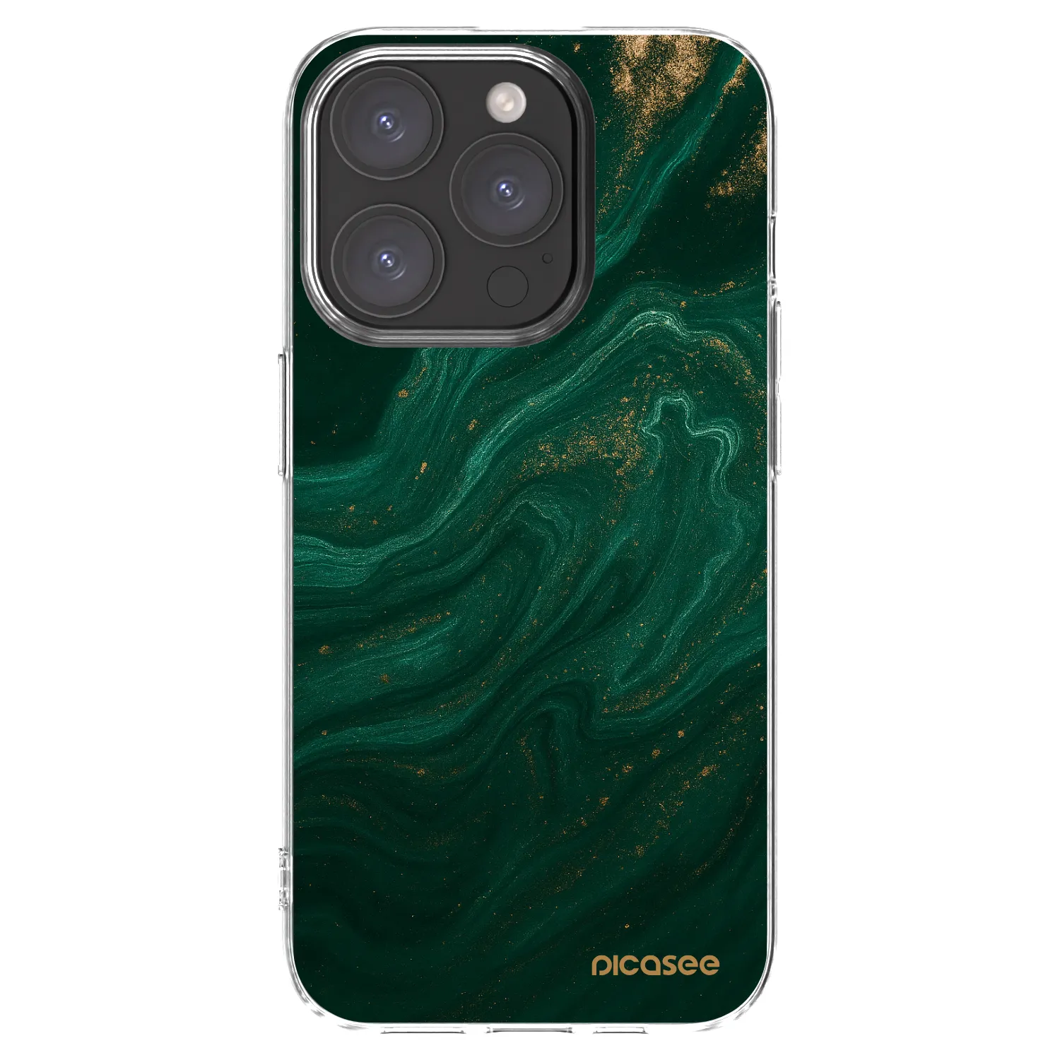 Picasee silikonska prozirna maskica za Apple iPhone 15 Pro - Green