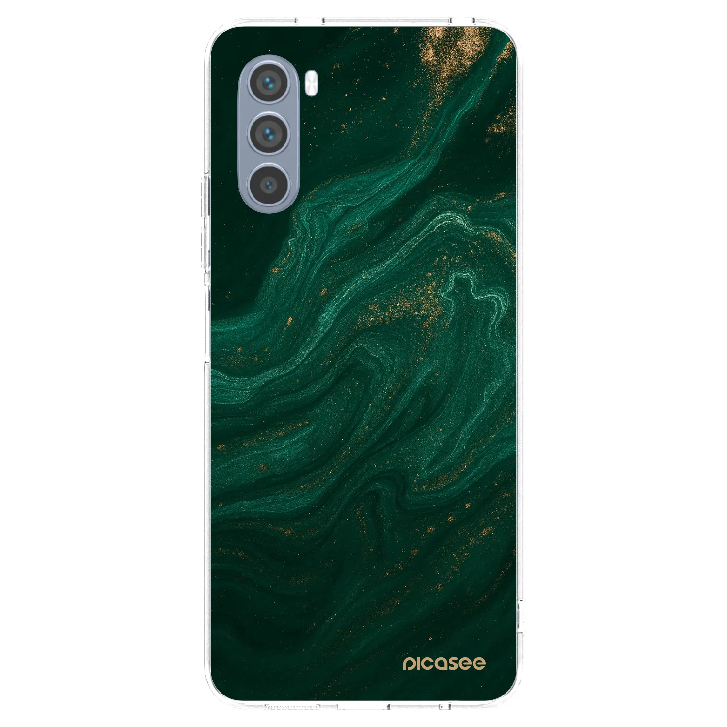 Picasee silikonska prozirna maskica za Motorola Moto G62 - Green