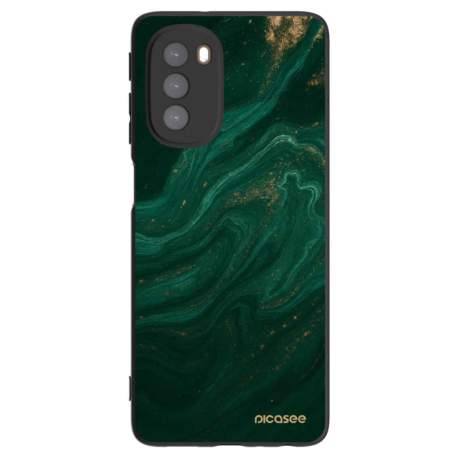 Picasee crna silikonska maskica za Motorola Moto G51 - Green