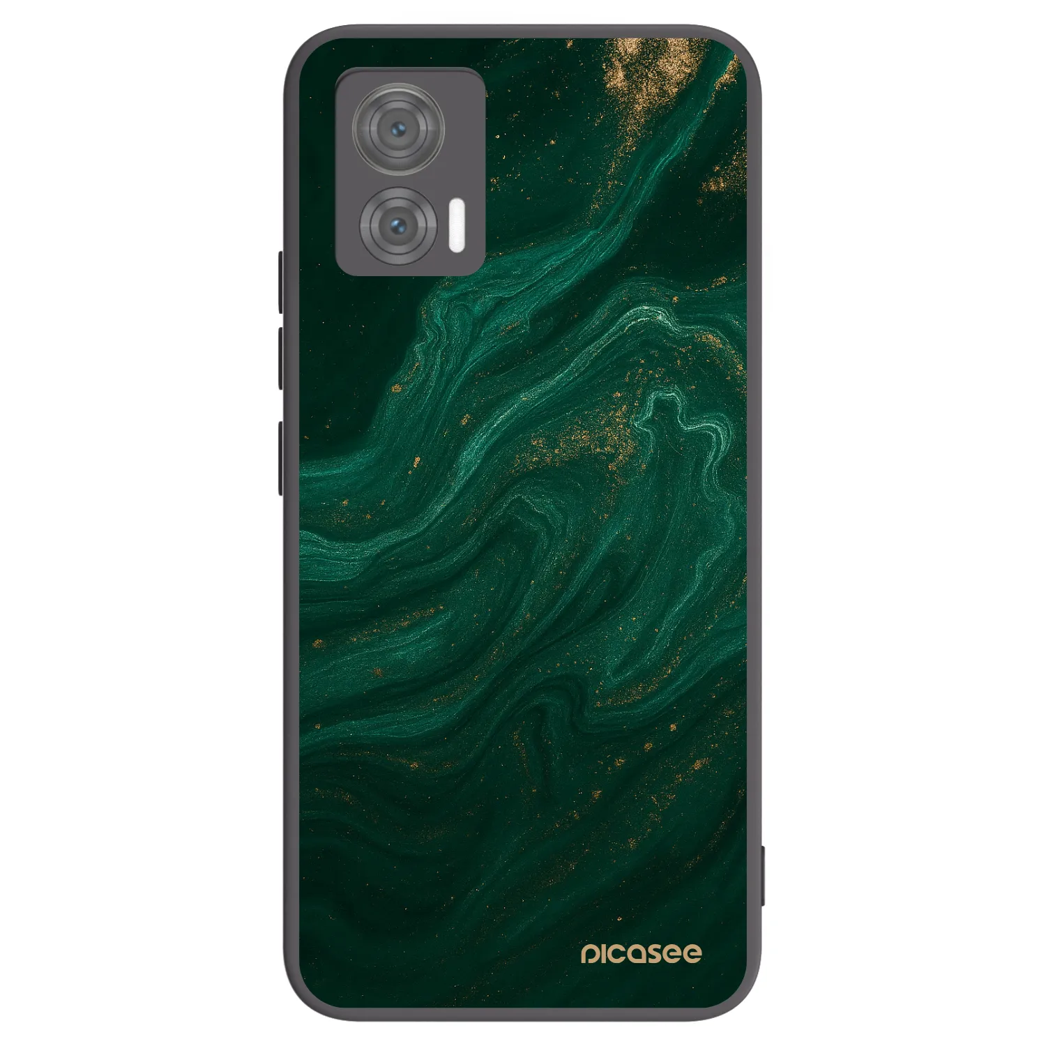 Picasee crna silikonska maskica za Motorola Edge 30 Neo - Green