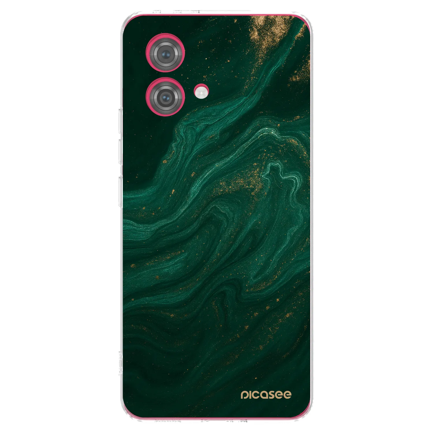 Picasee silikonska prozirna maskica za Motorola Moto G84 5G - Green
