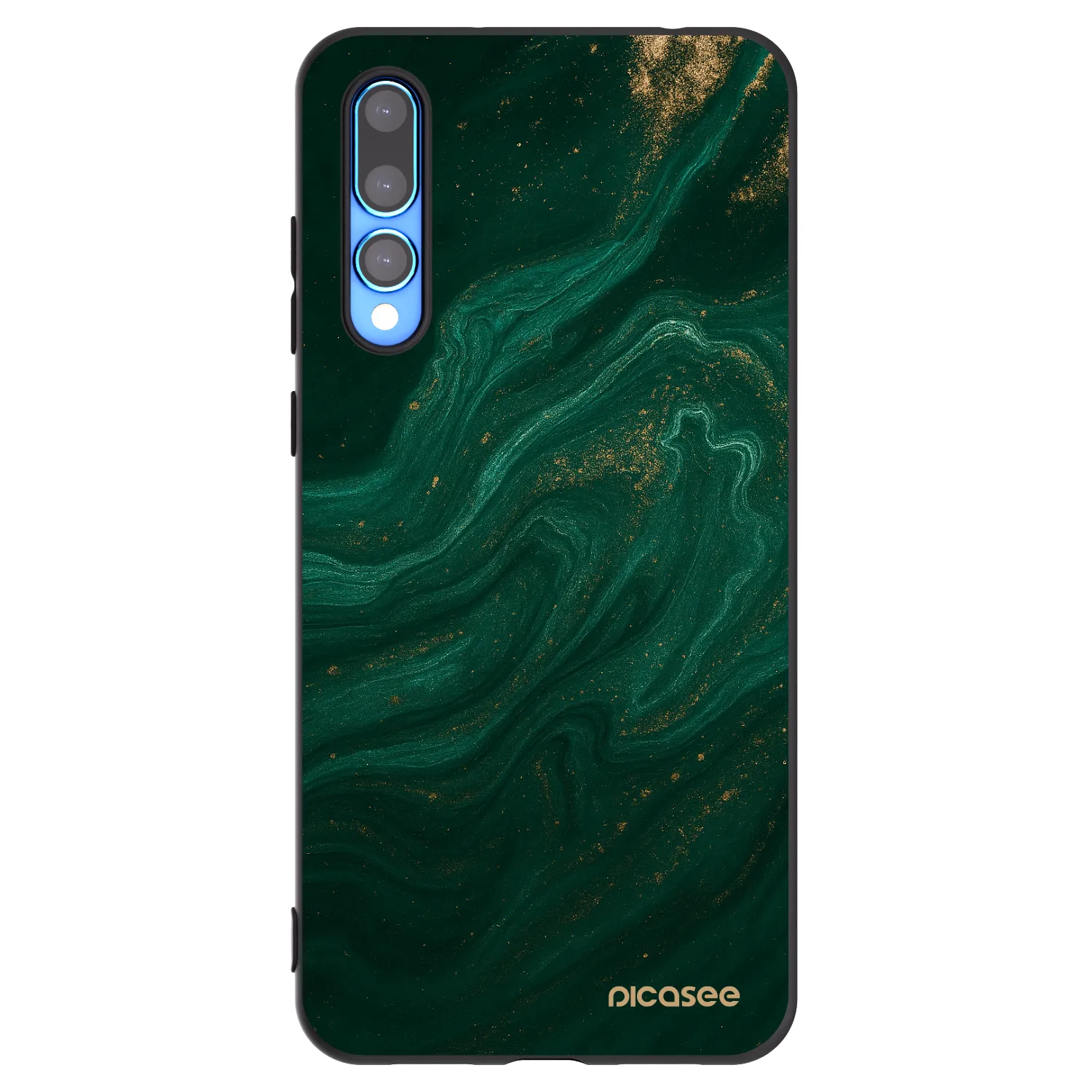 Picasee crna silikonska maskica za Huawei P20 Pro - Green