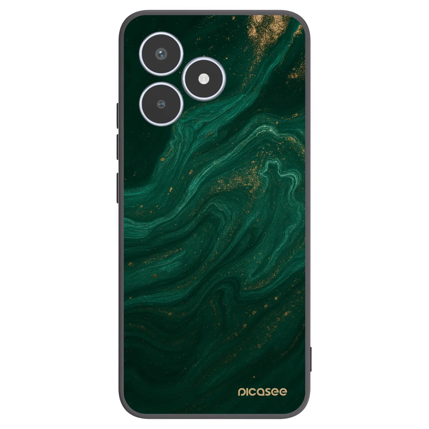 Picasee crna silikonska maskica za Realme C53 - Green