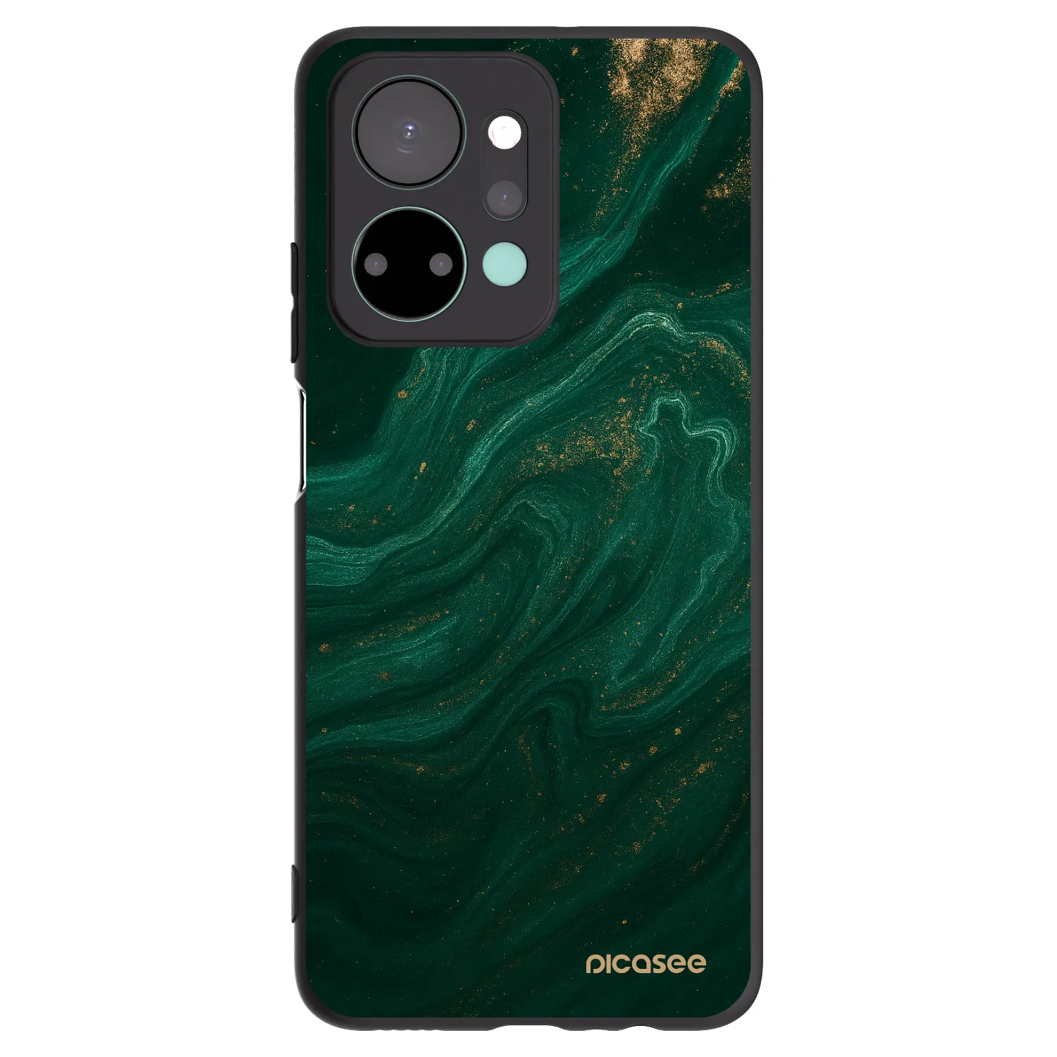 Picasee crna silikonska maskica za Honor X7a - Green