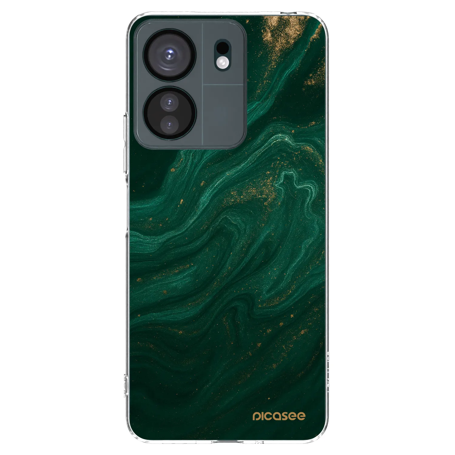 Picasee silikonska prozirna maskica za Xiaomi Redmi 13C 4G - Green