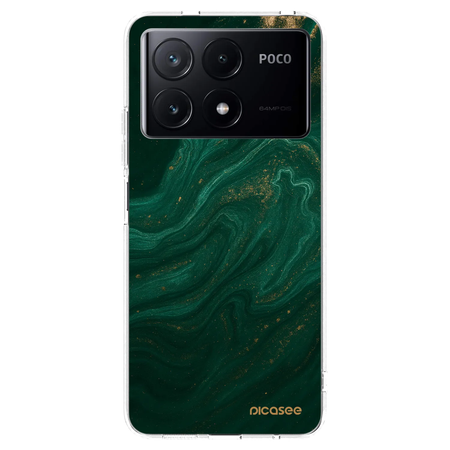 Picasee silikonska prozirna maskica za Xiaomi Poco X6 Pro - Green