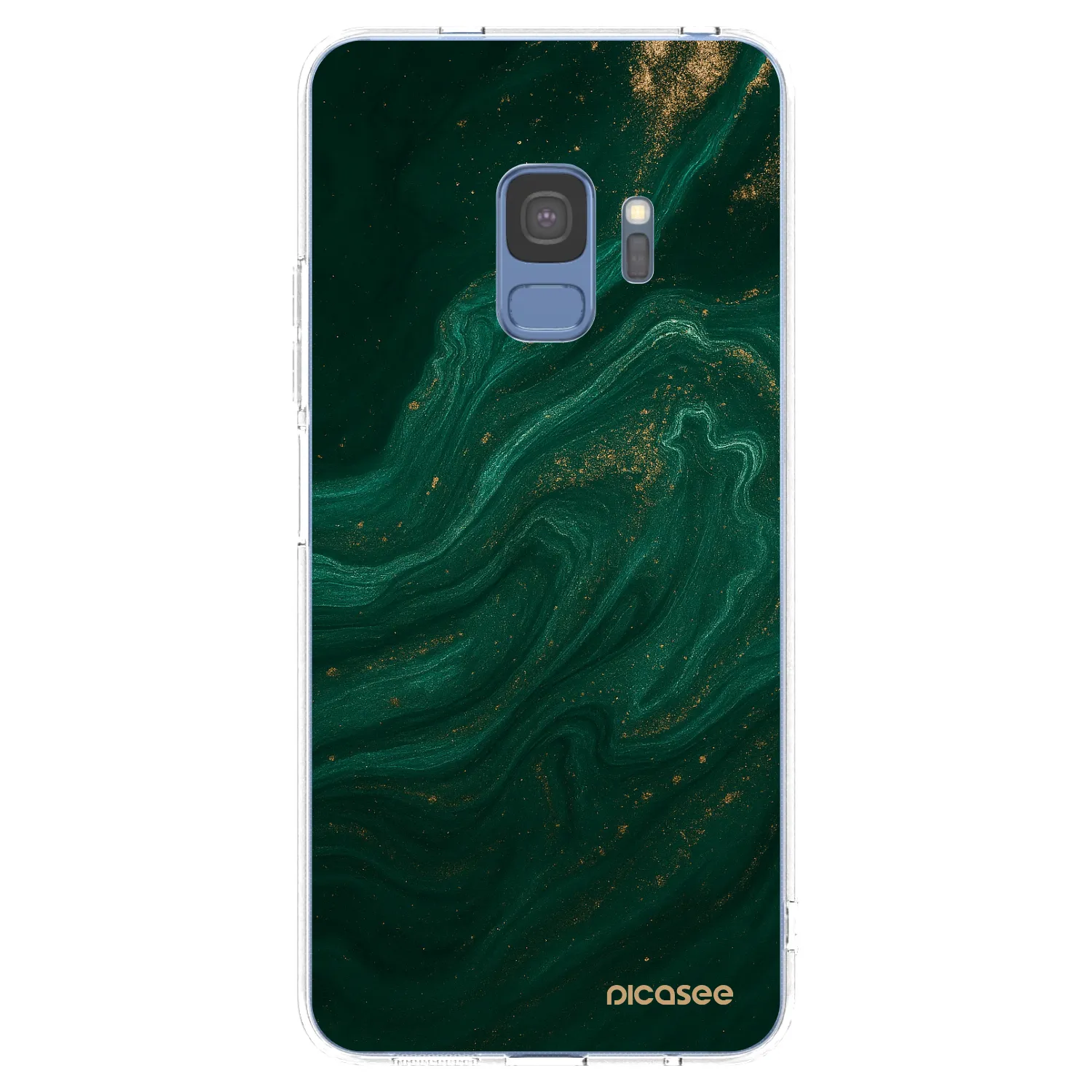 Picasee silikonska prozirna maskica za Samsung Galaxy S9 G960F - Green
