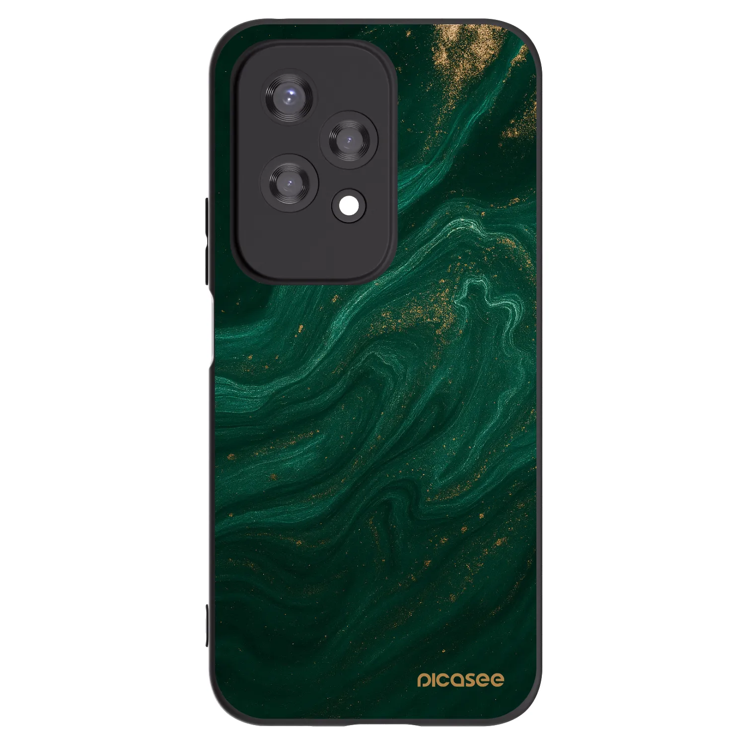 Picasee crna silikonska maskica za Honor 200 Lite - Green