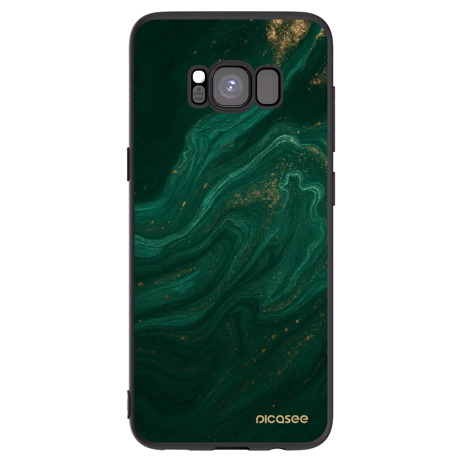 Picasee crna silikonska maskica za Samsung Galaxy S8 G950F - Green