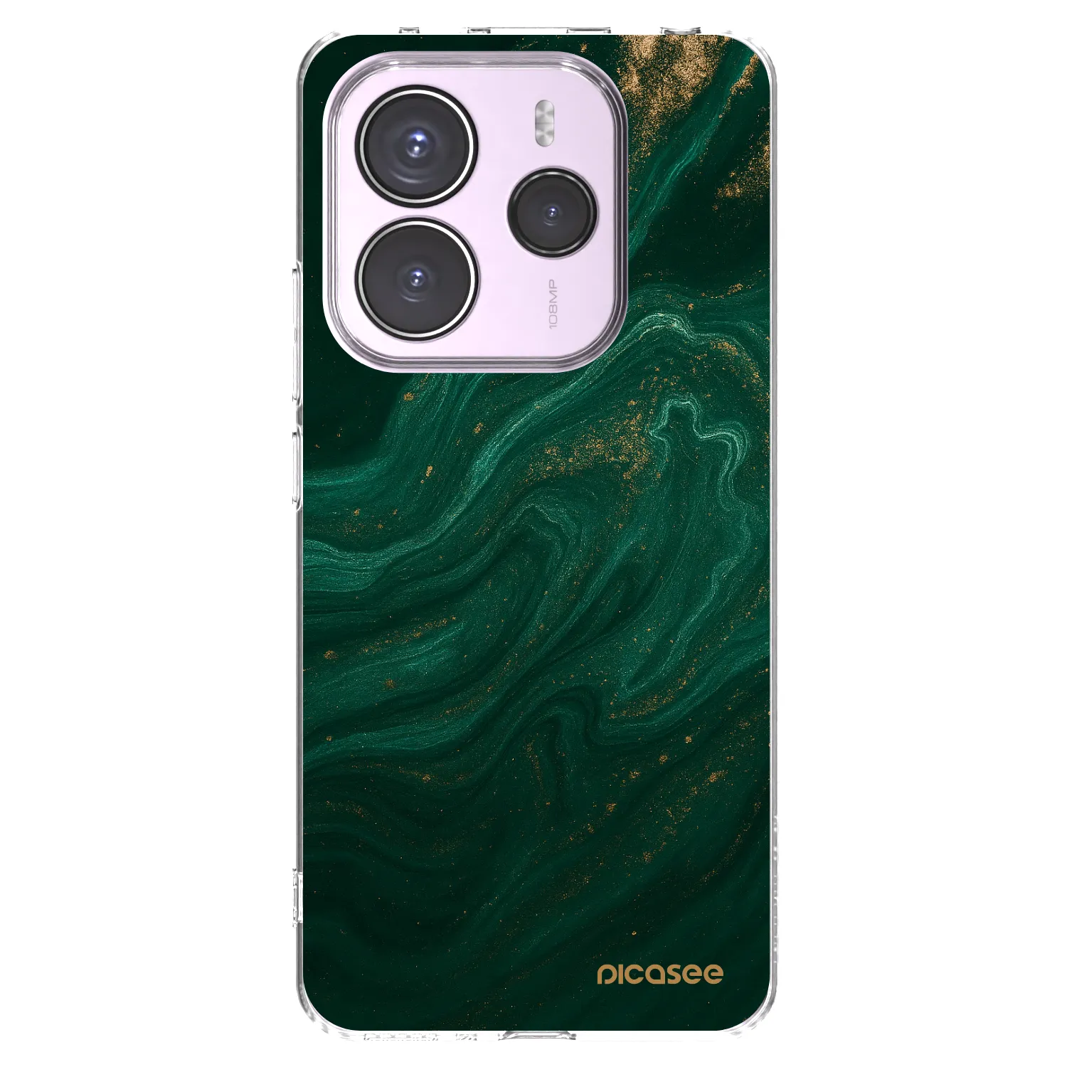 Picasee silikonska prozirna maskica za Xiaomi Redmi Note 14 5G - Green