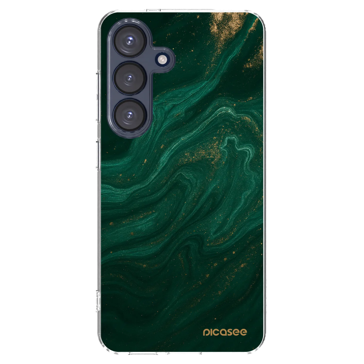 Picasee silikonska prozirna maskica za Samsung Galaxy S25 5G - Green