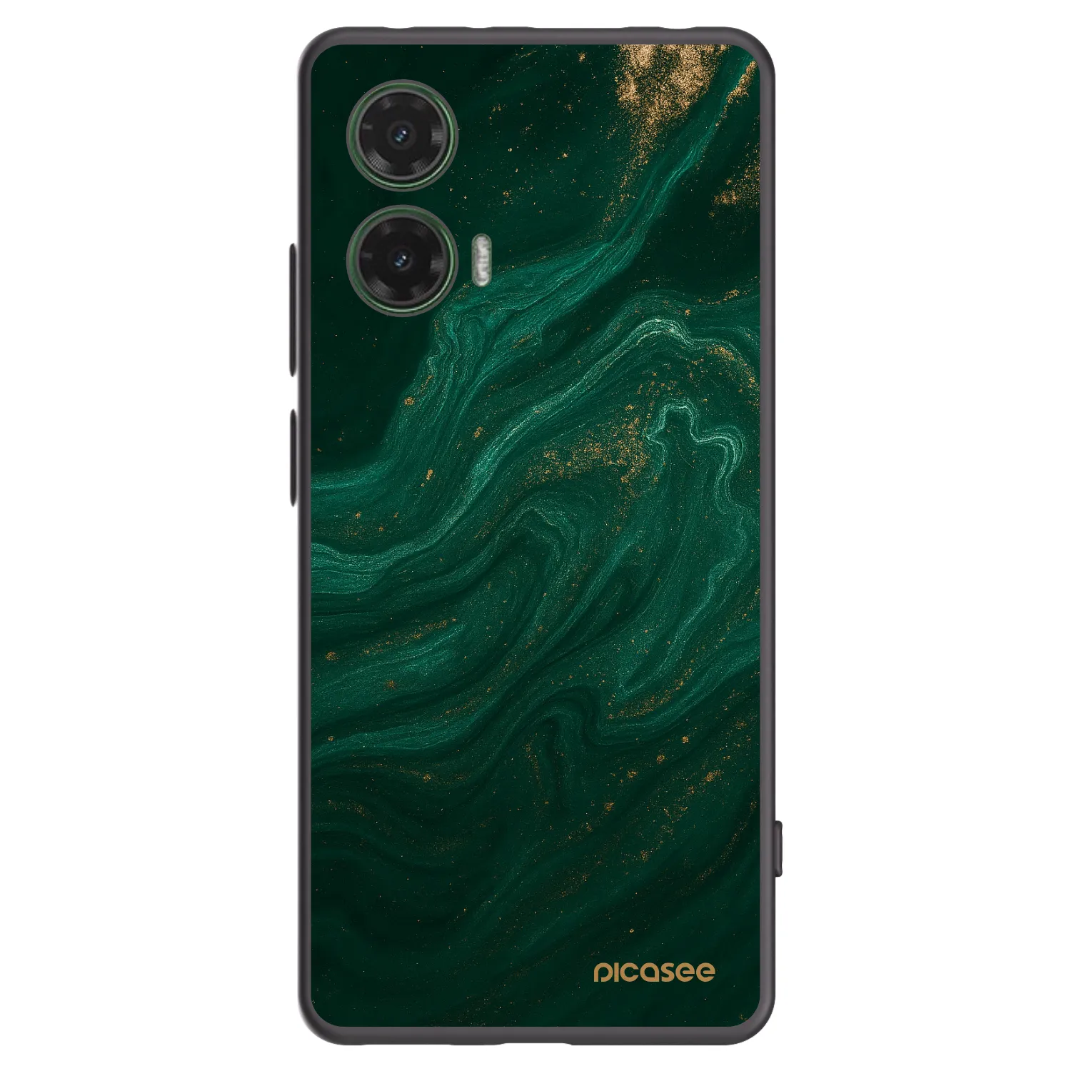 Picasee crna silikonska maskica za Motorola Moto G35 5G - Green
