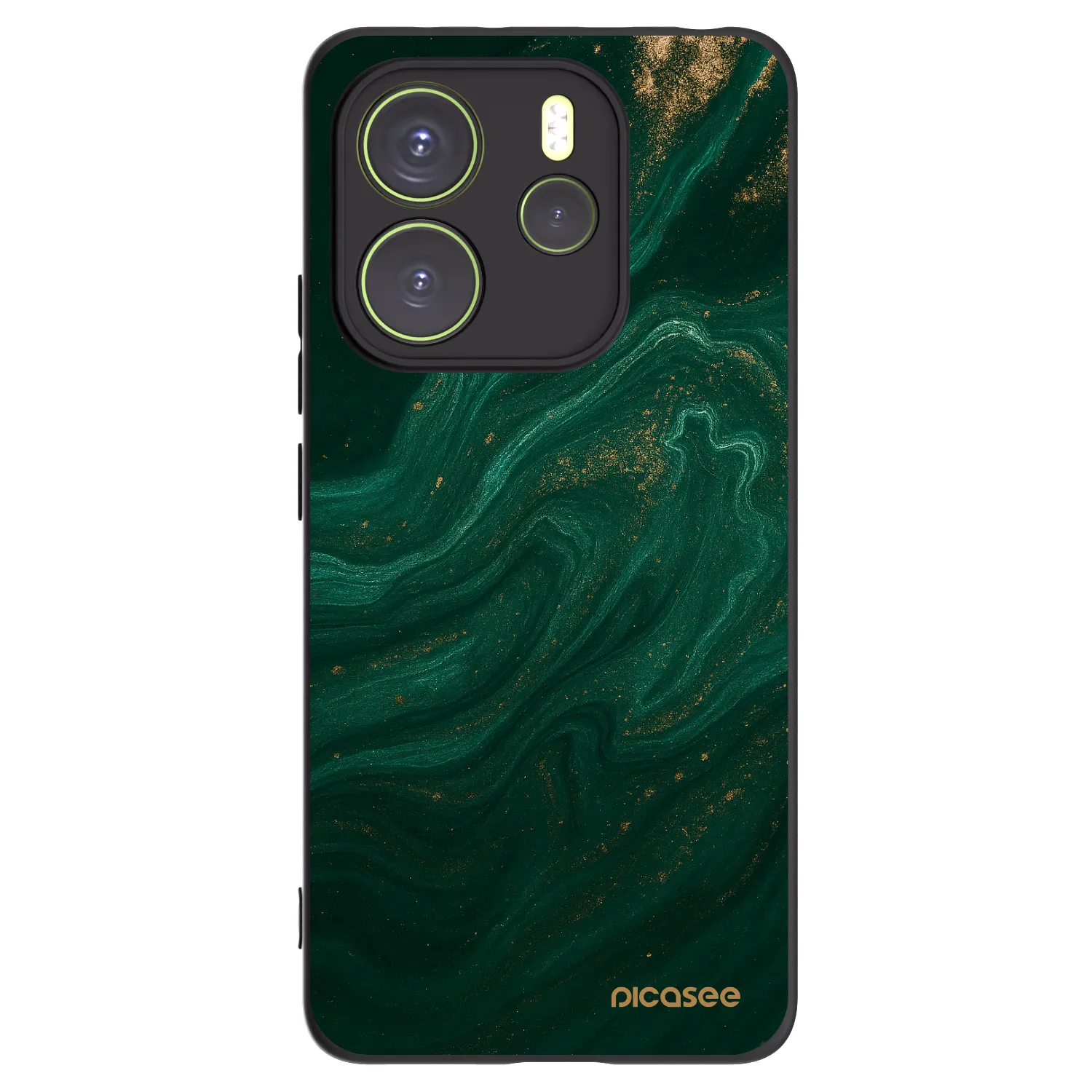 Picasee crna silikonska maskica za Xiaomi Redmi Note 14 4G - Green