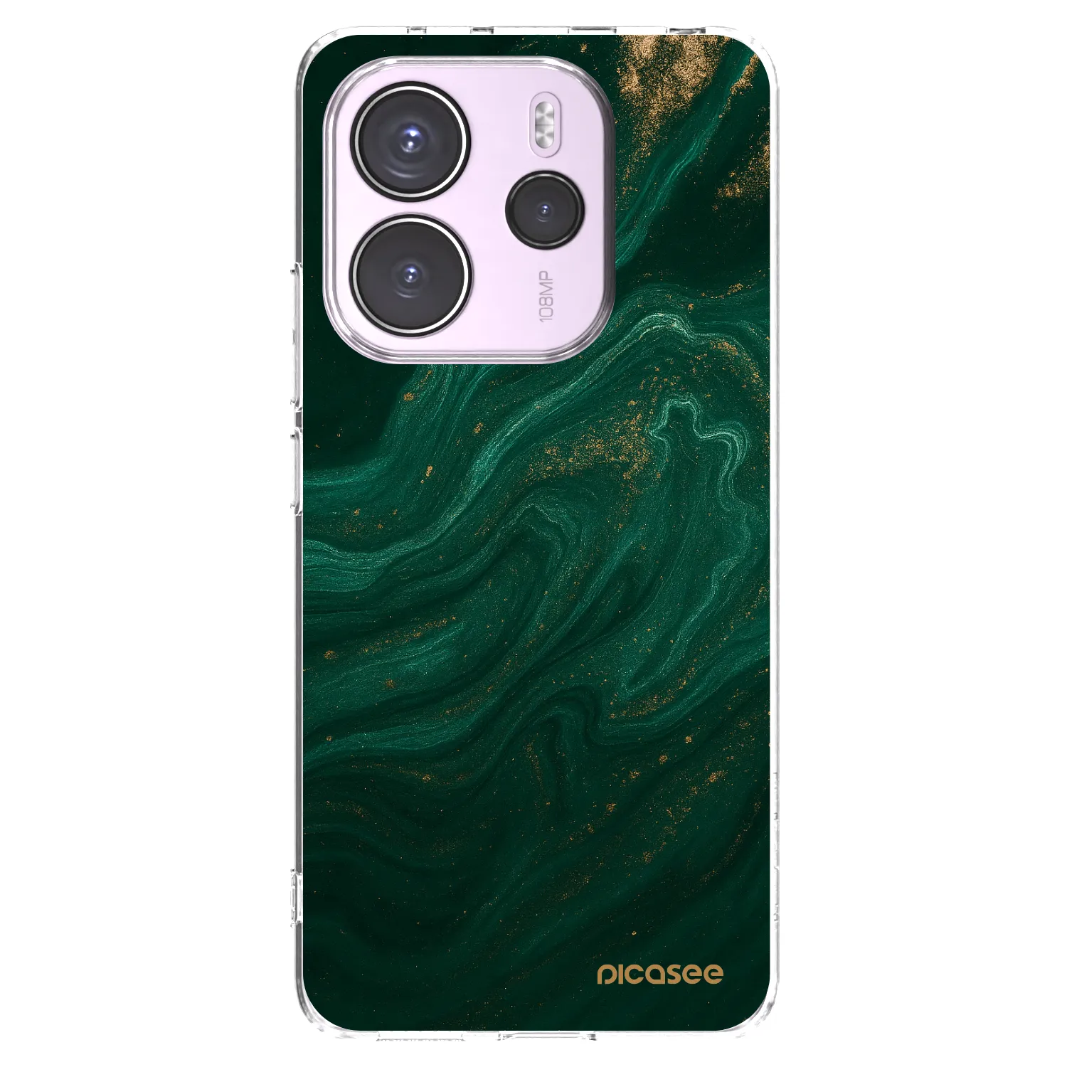 Picasee silikonska prozirna maskica za Xiaomi Redmi Note 14 4G - Green
