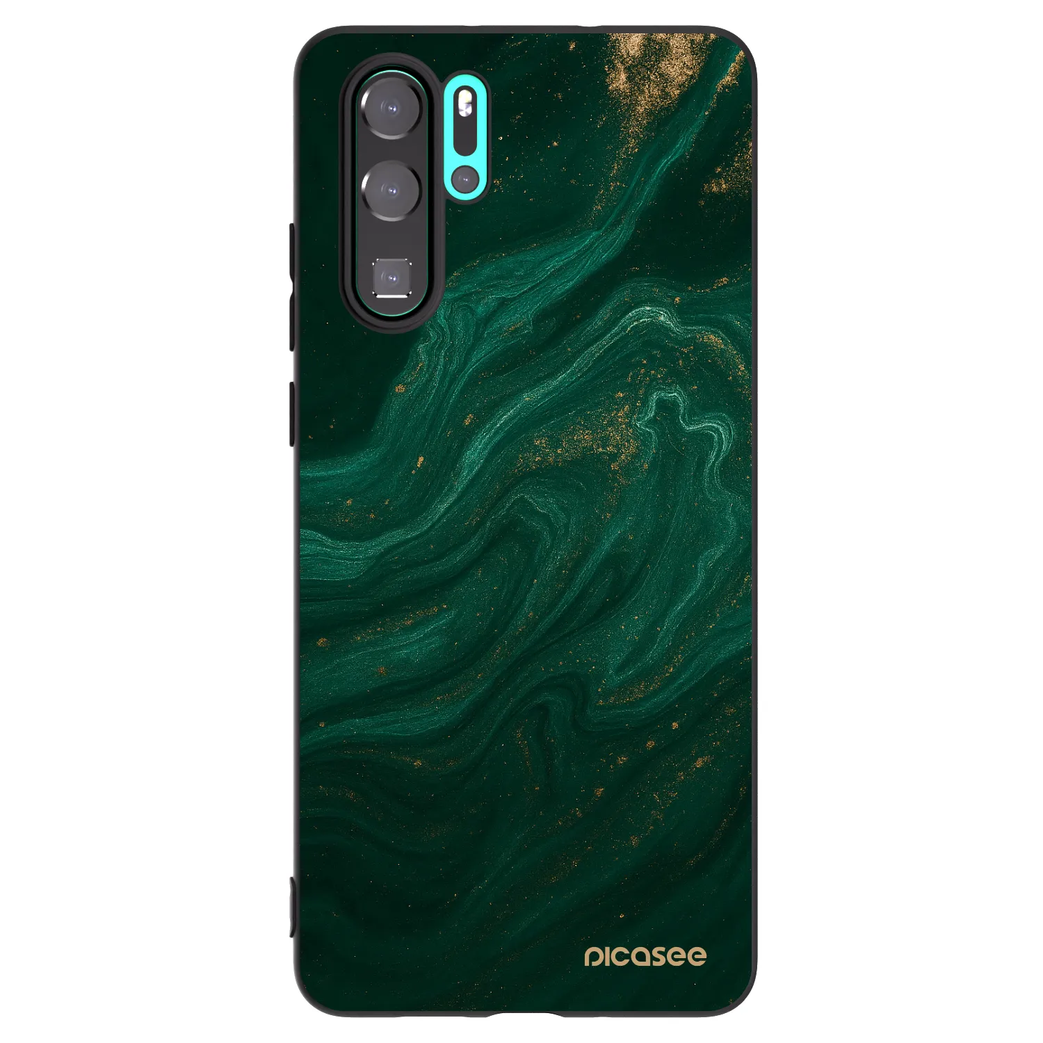 Picasee crna silikonska maskica za Huawei P30 Pro - Green