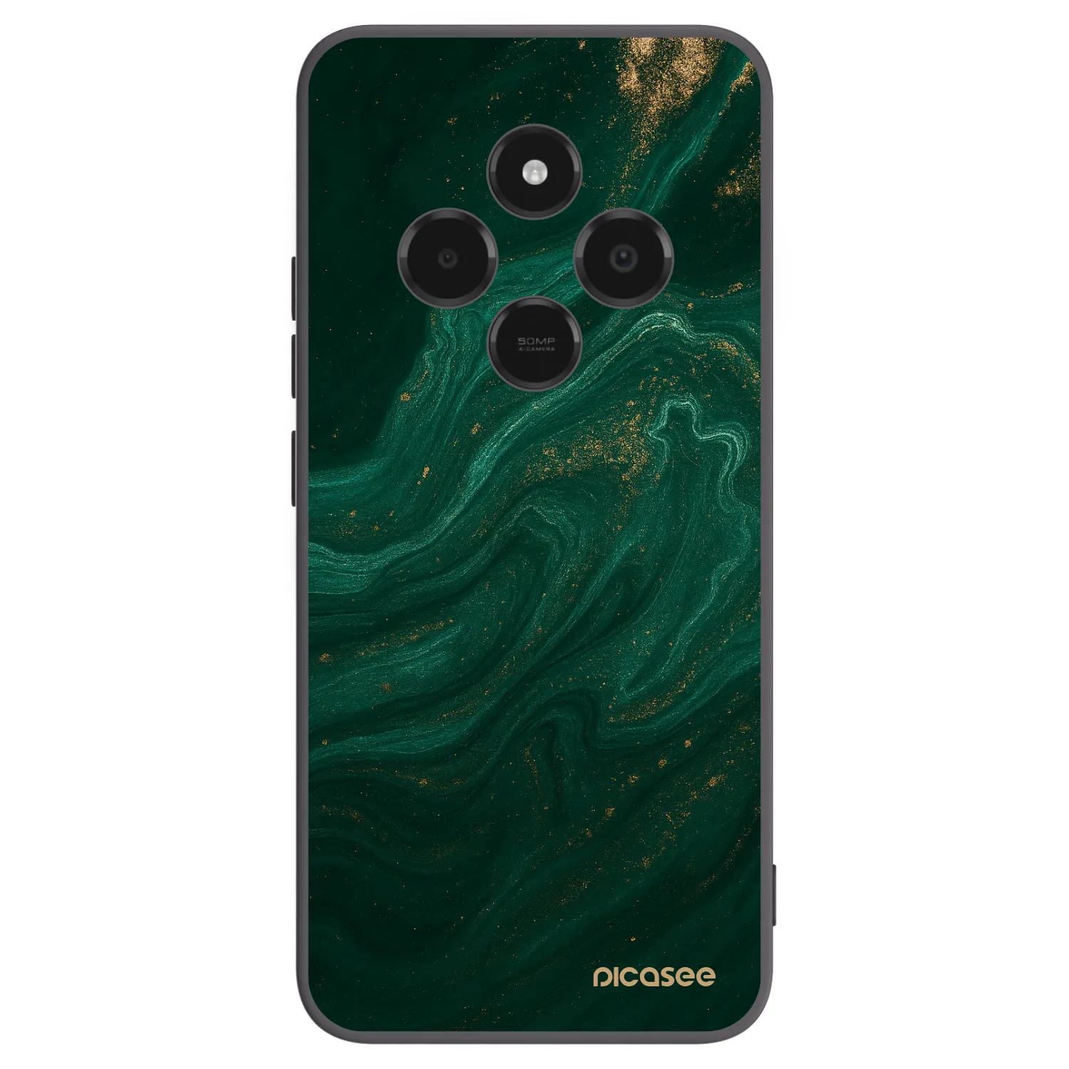 Picasee crna silikonska maskica za Xiaomi Poco C75 - Green
