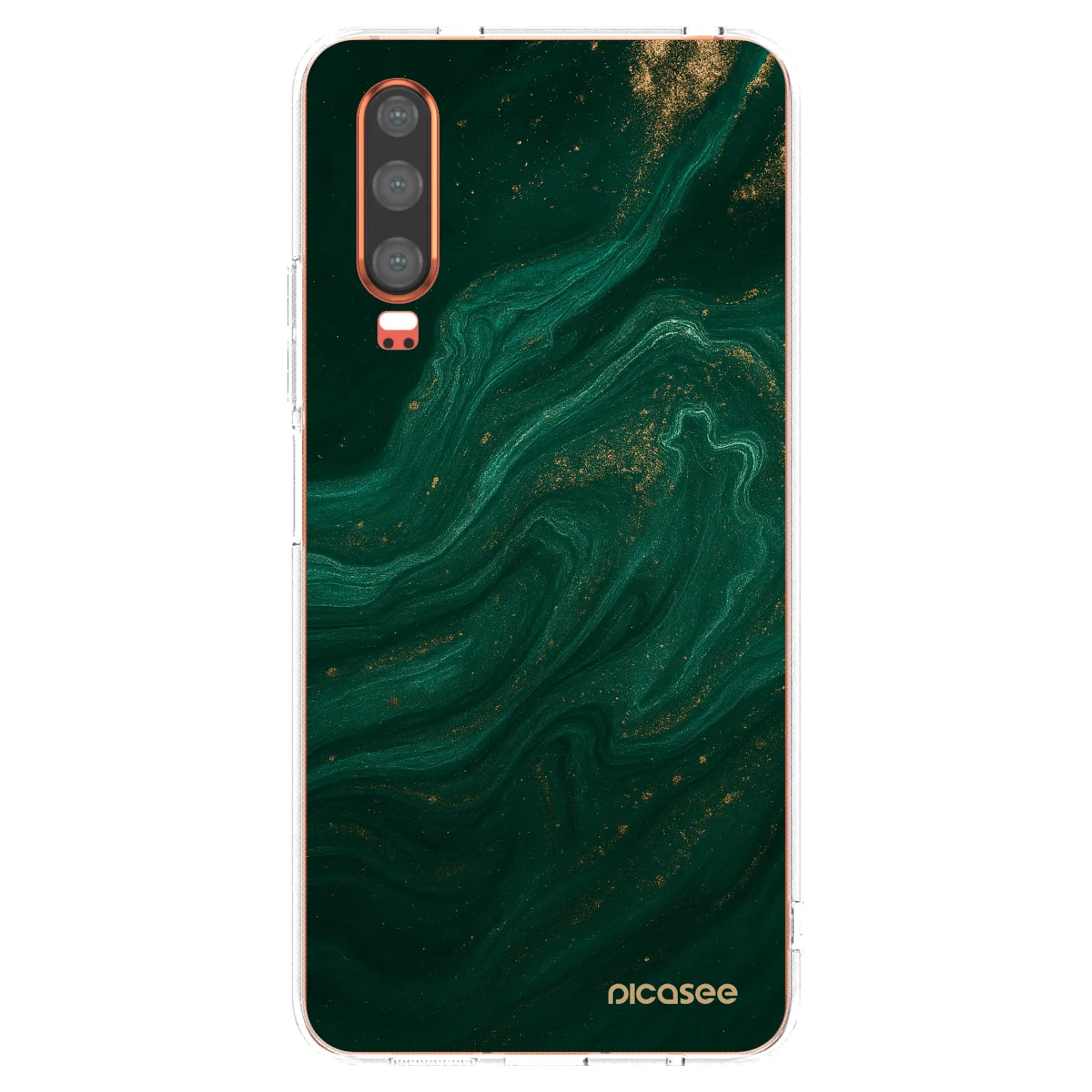 Picasee silikonska prozirna maskica za Huawei P30 - Green