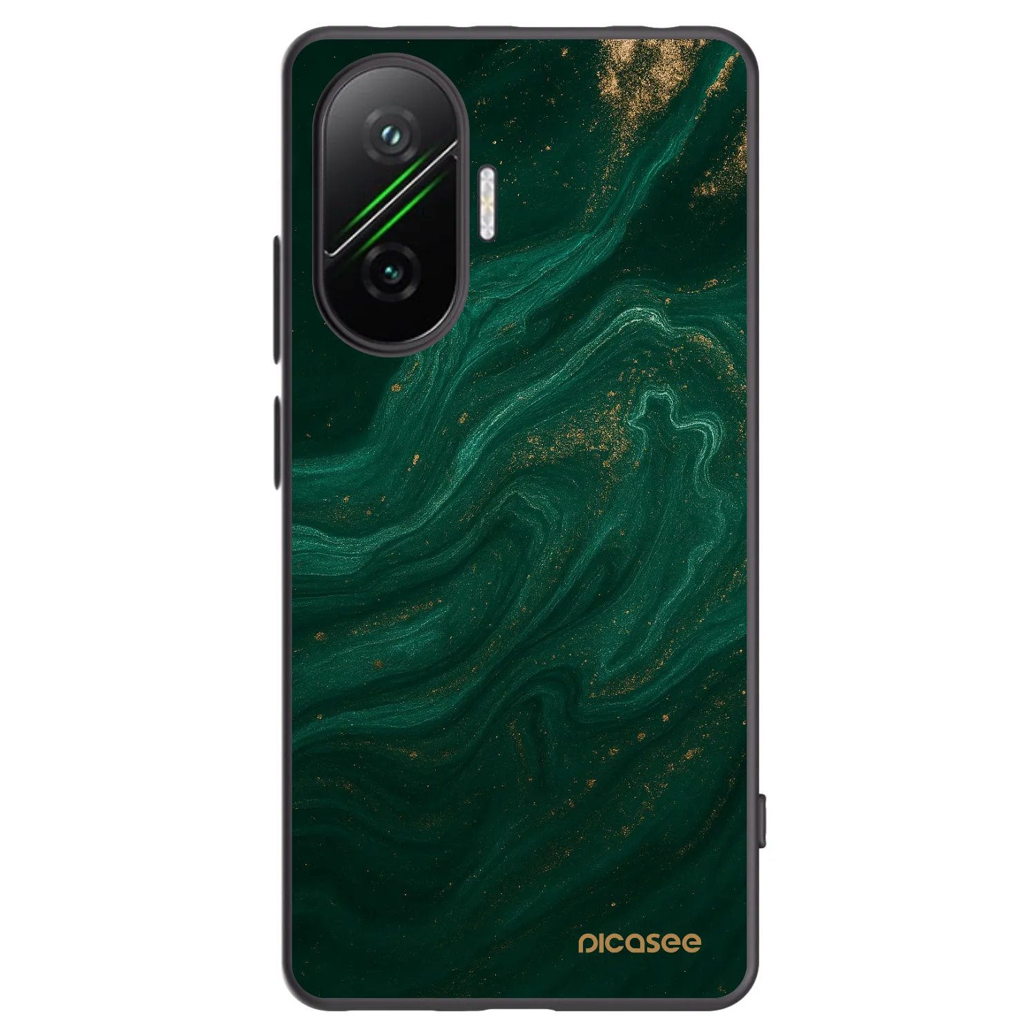 Picasee crna silikonska maskica za Xiaomi Poco F7 5G - Green