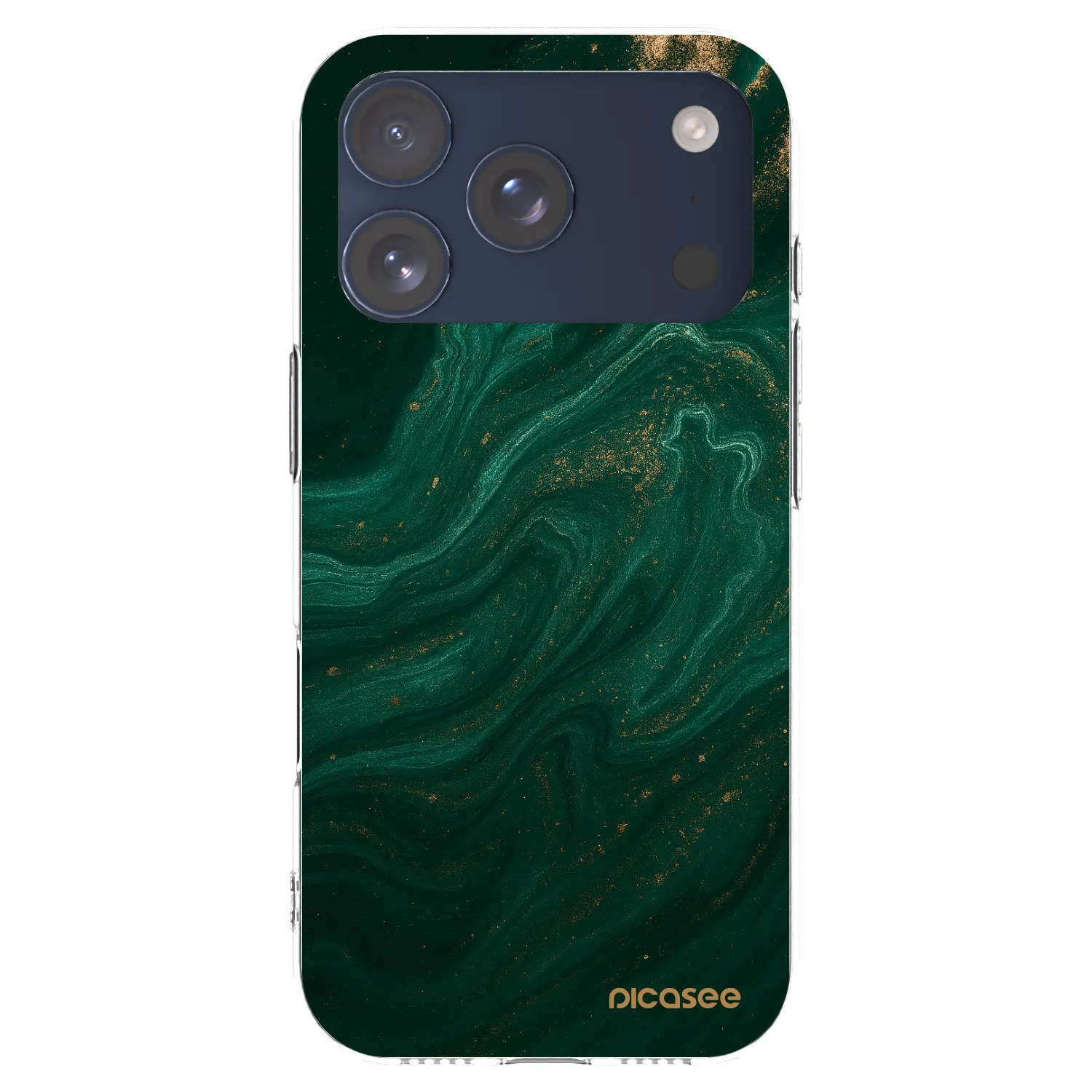 Picasee silikonska prozirna maskica za Apple iPhone 17 Pro - Green