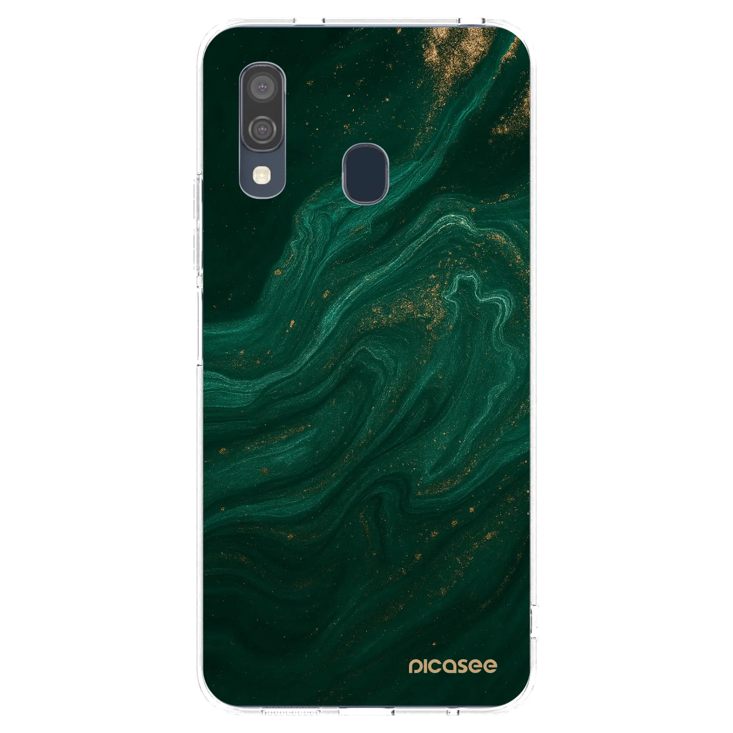 Picasee silikonska prozirna maskica za Samsung Galaxy A40 A405F - Green