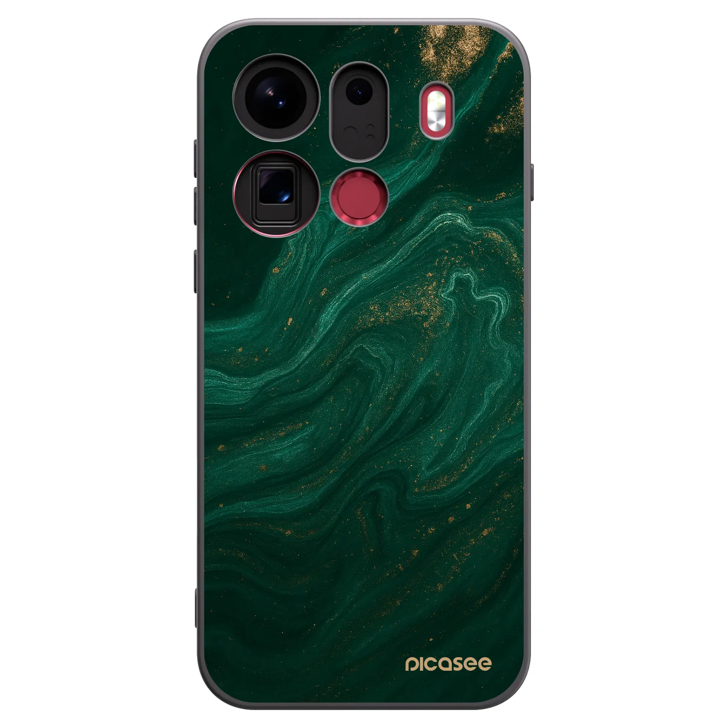 Picasee crna silikonska maskica za OPPO Find X9 Pro - Green