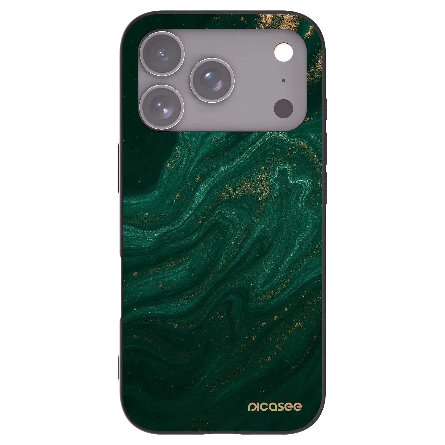 Picasee crna silikonska maskica za Apple iPhone 18 Pro - Green