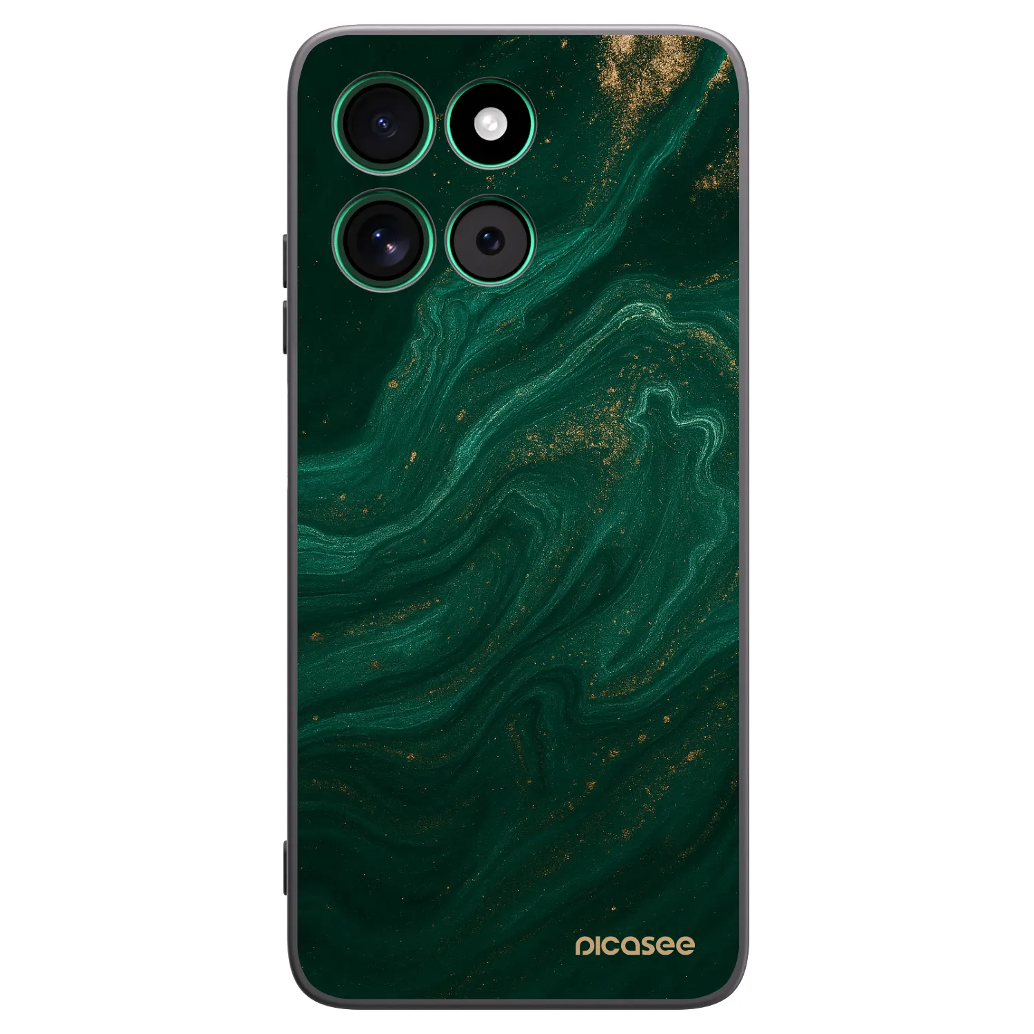 Picasee crna silikonska maskica za Motorola Moto G57 Power - Green
