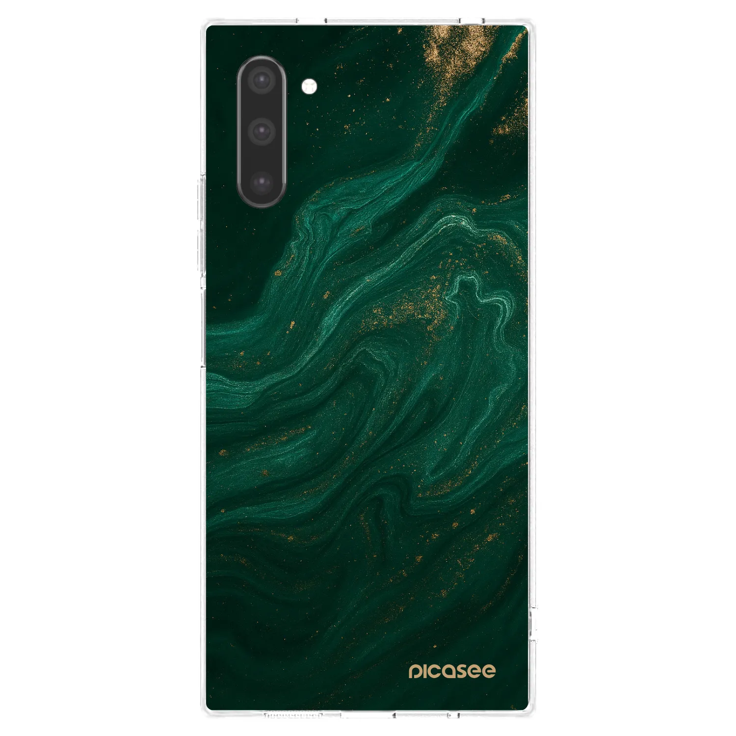 Picasee silikonska prozirna maskica za Samsung Galaxy Note 10 N970F - Green