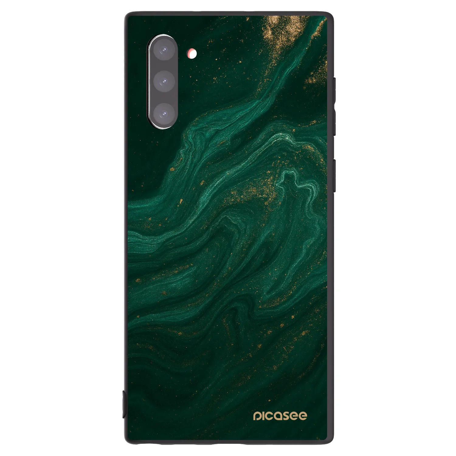 Picasee crna silikonska maskica za Samsung Galaxy Note 10 N970F - Green