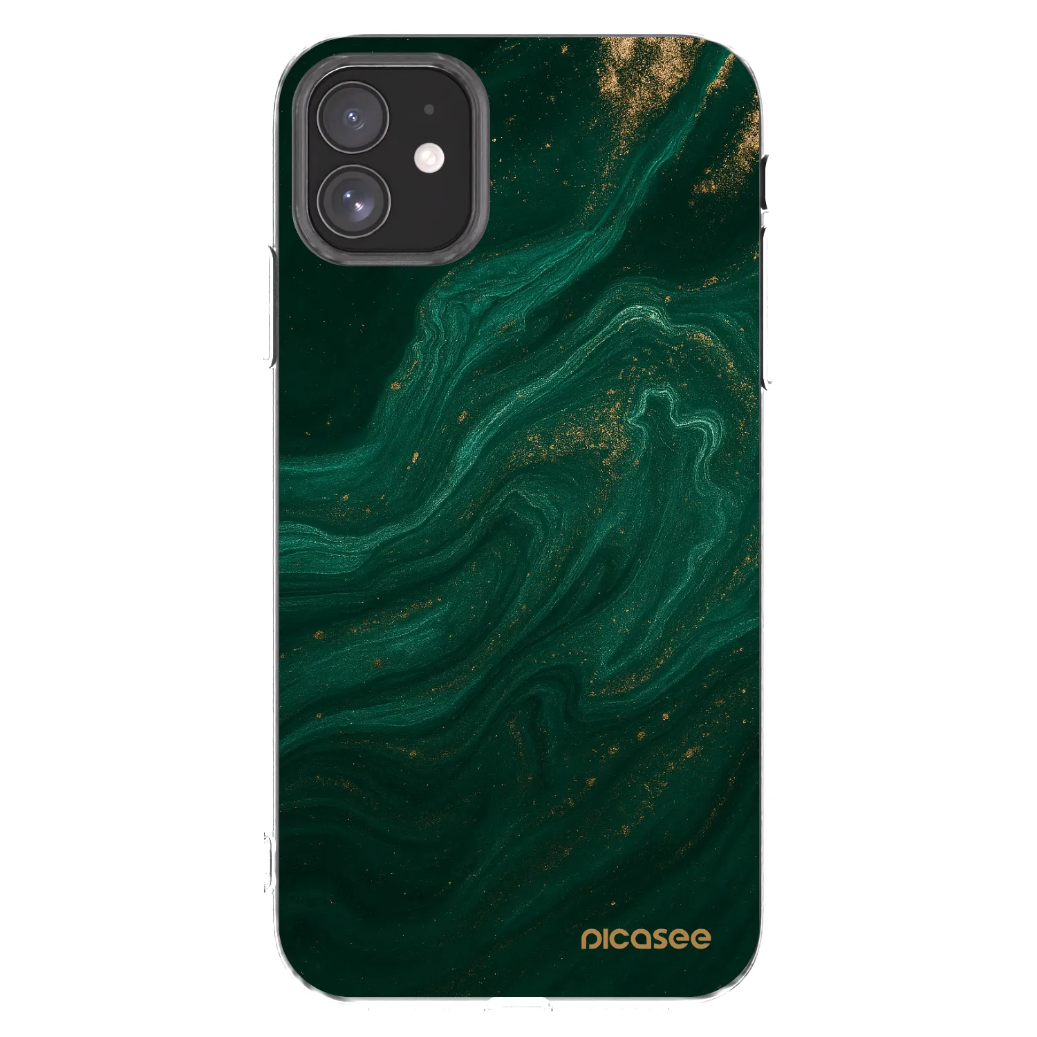 Picasee silikonska prozirna maskica za Apple iPhone 11 - Green