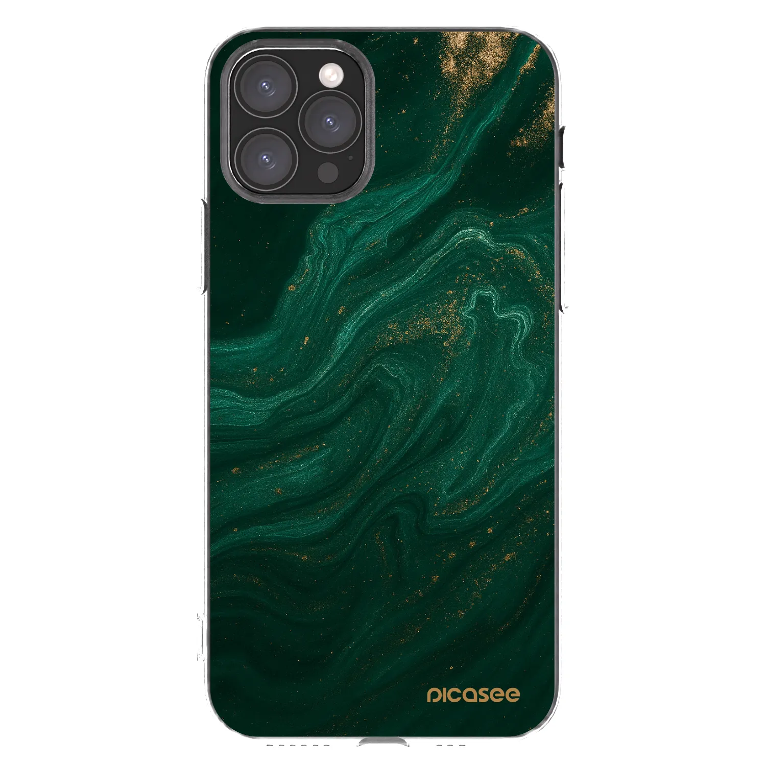 Picasee silikonska prozirna maskica za Apple iPhone 11 Pro - Green