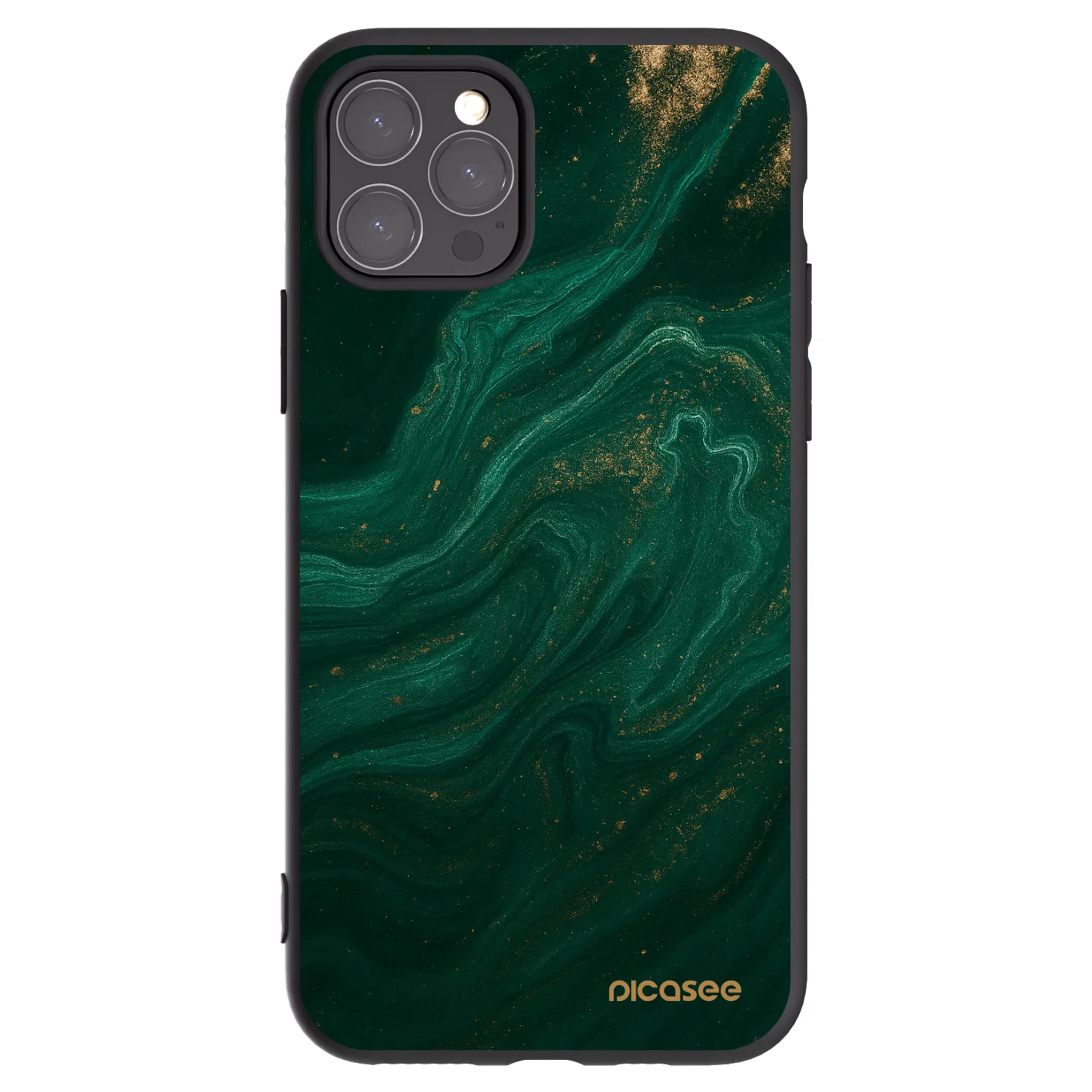 Picasee crna silikonska maskica za Apple iPhone 11 Pro - Green