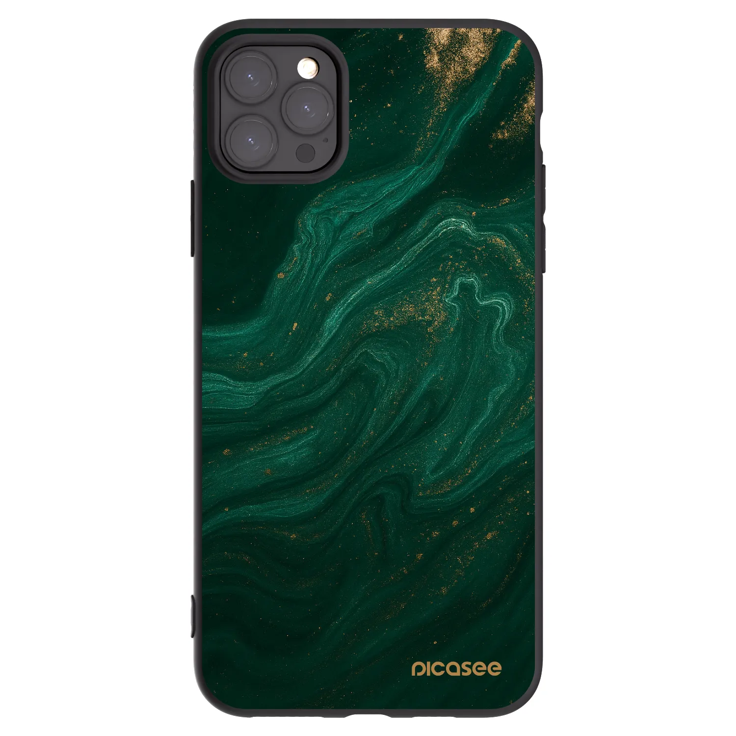 Picasee crna silikonska maskica za Apple iPhone 11 Pro Max - Green